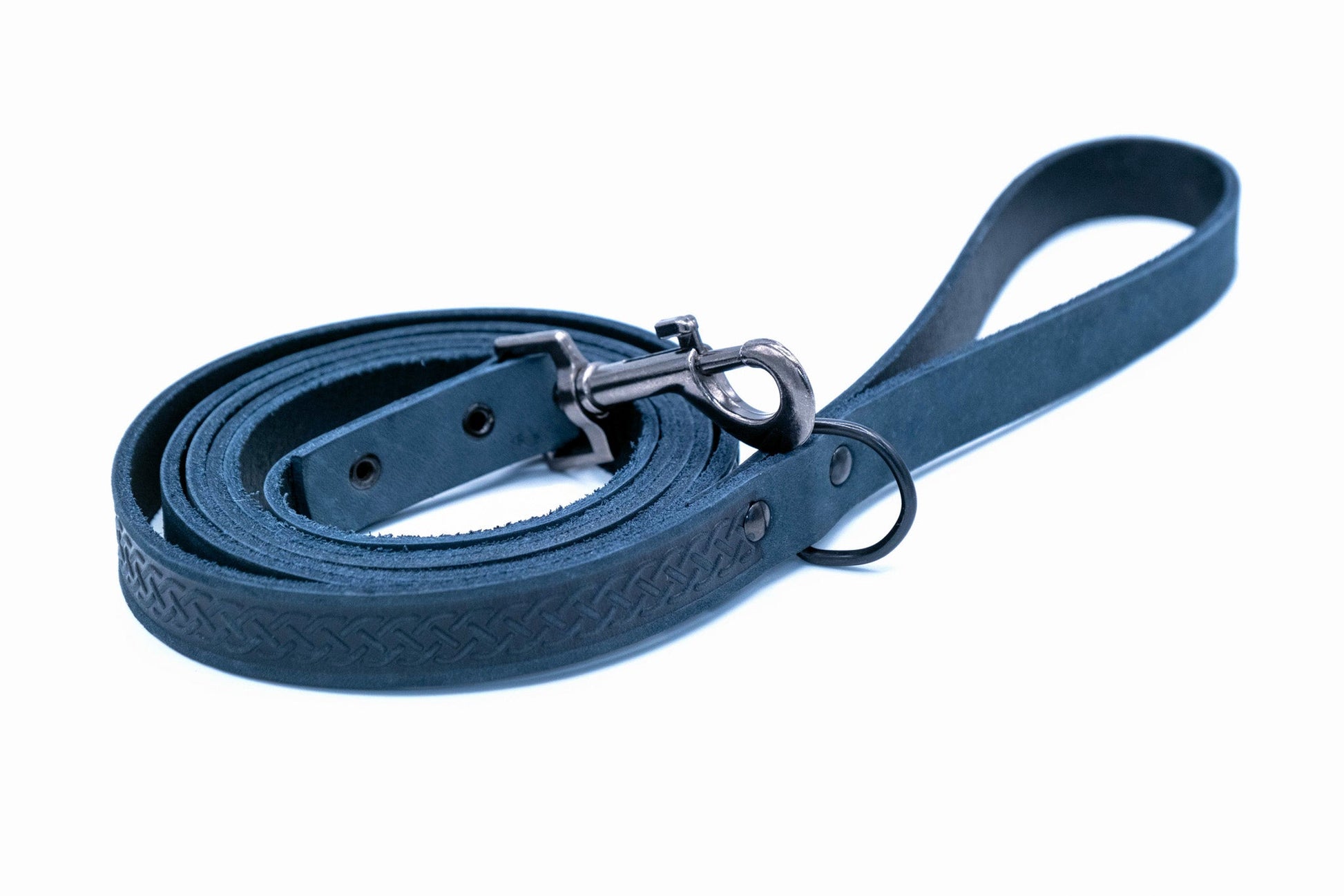 Celtic Sport Blue Jeans Leather Dog Leash - Boske.store