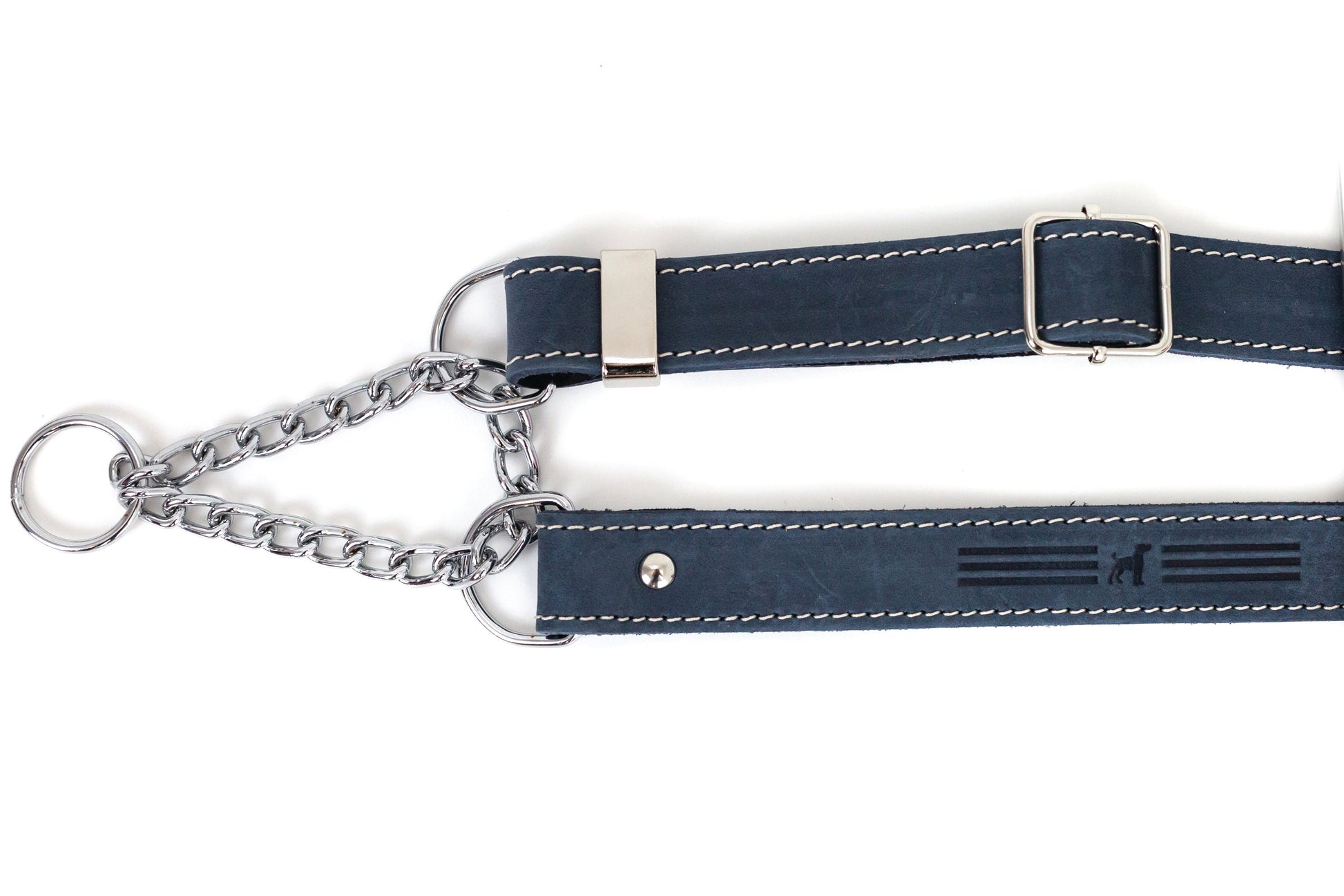 Martingale Blue Jeans Leather Dog Collar - Boske.store