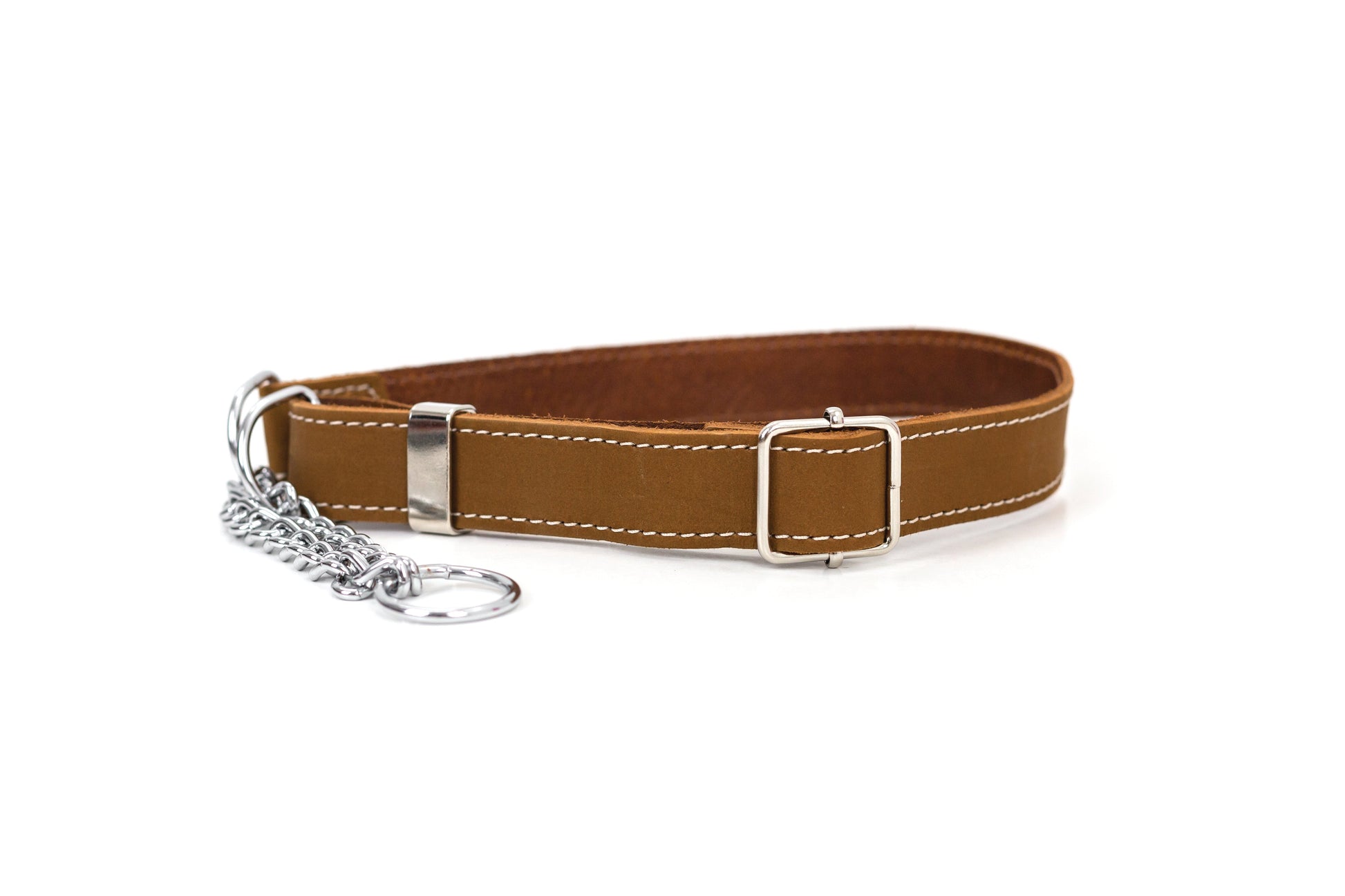 Martingale Earth Brown Leather Dog Collar - Boske.store