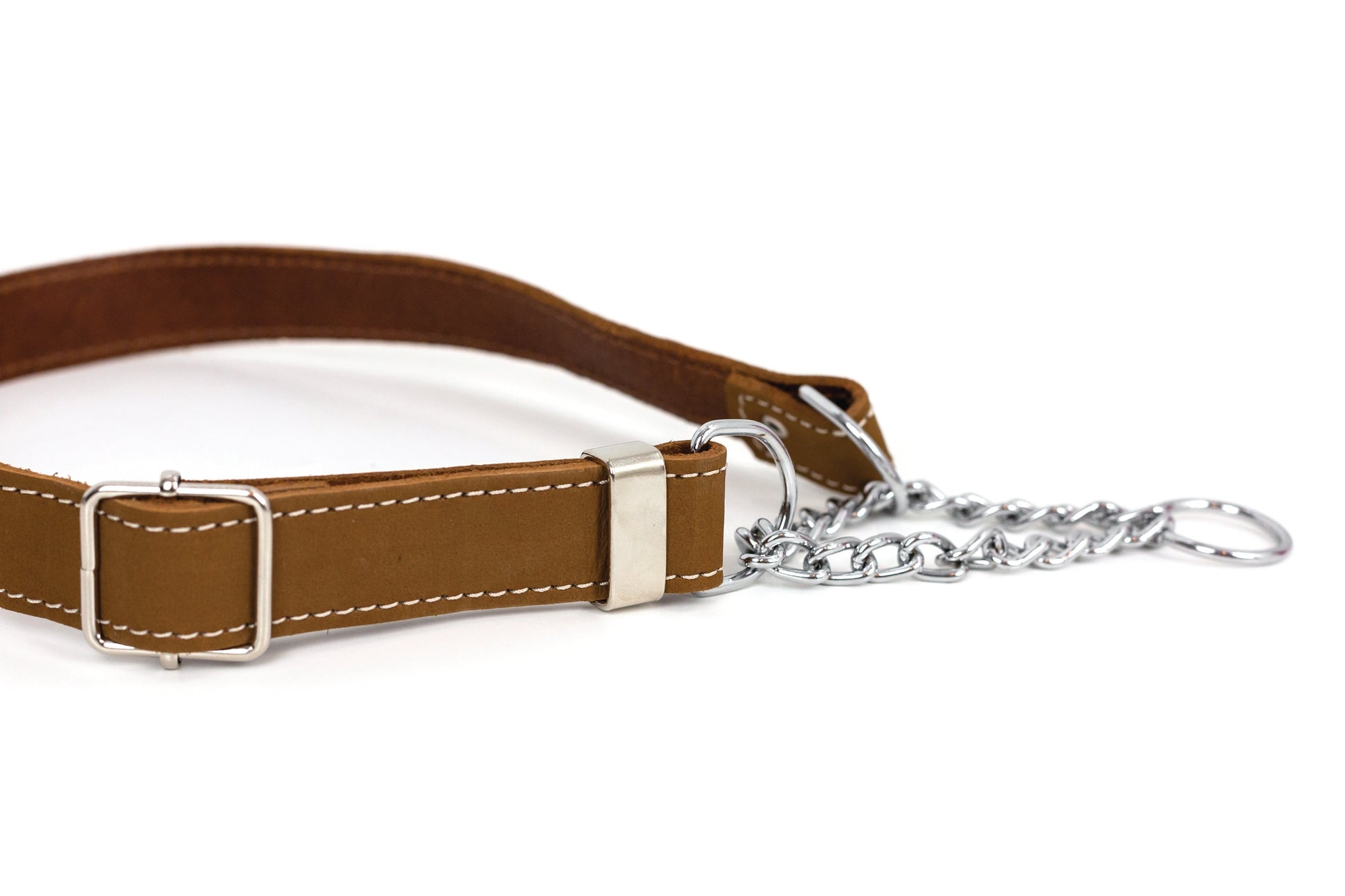 Martingale Earth Brown Leather Dog Collar - Boske.store