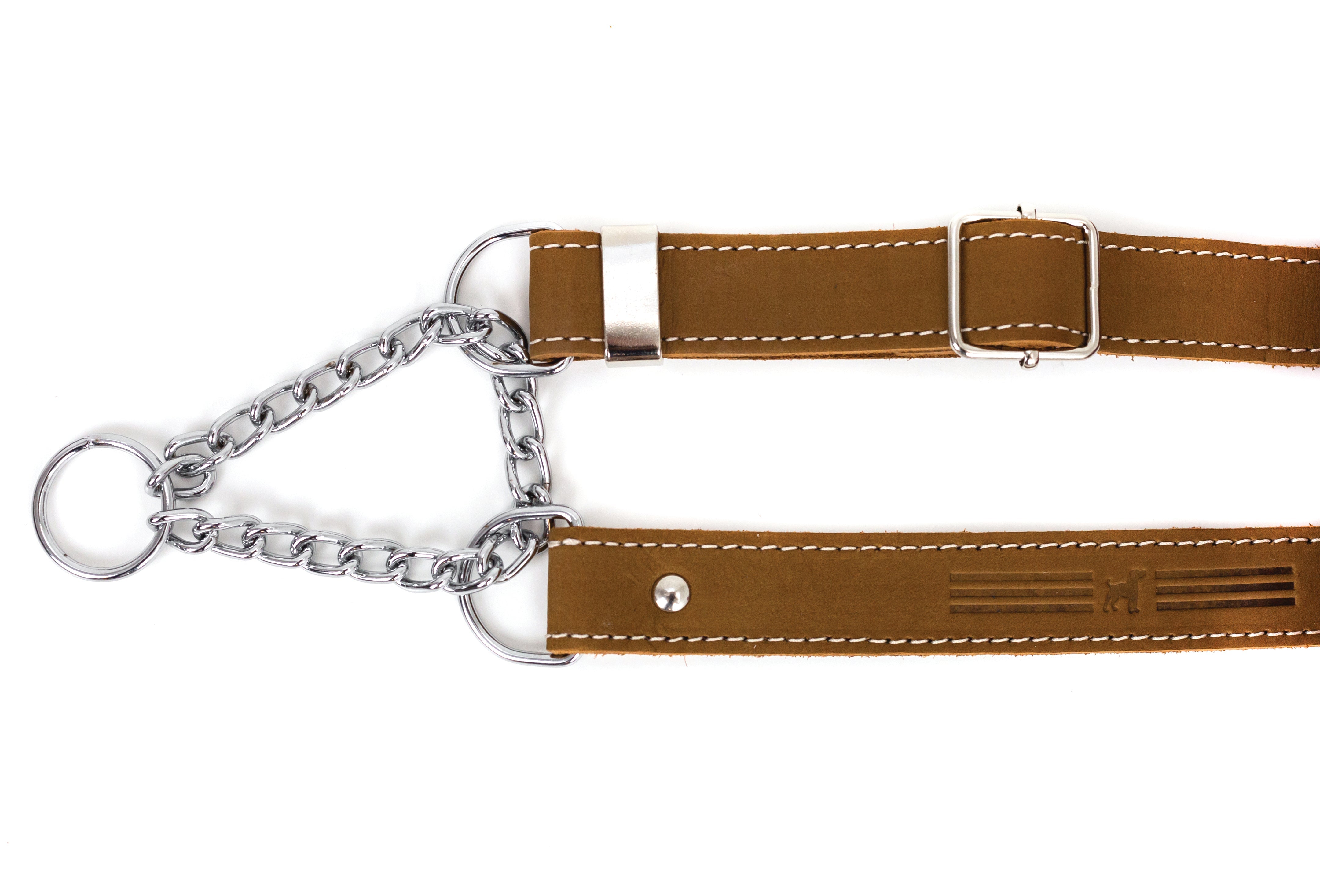 Martingale Earth Brown Leather Dog Collar - Boske.store