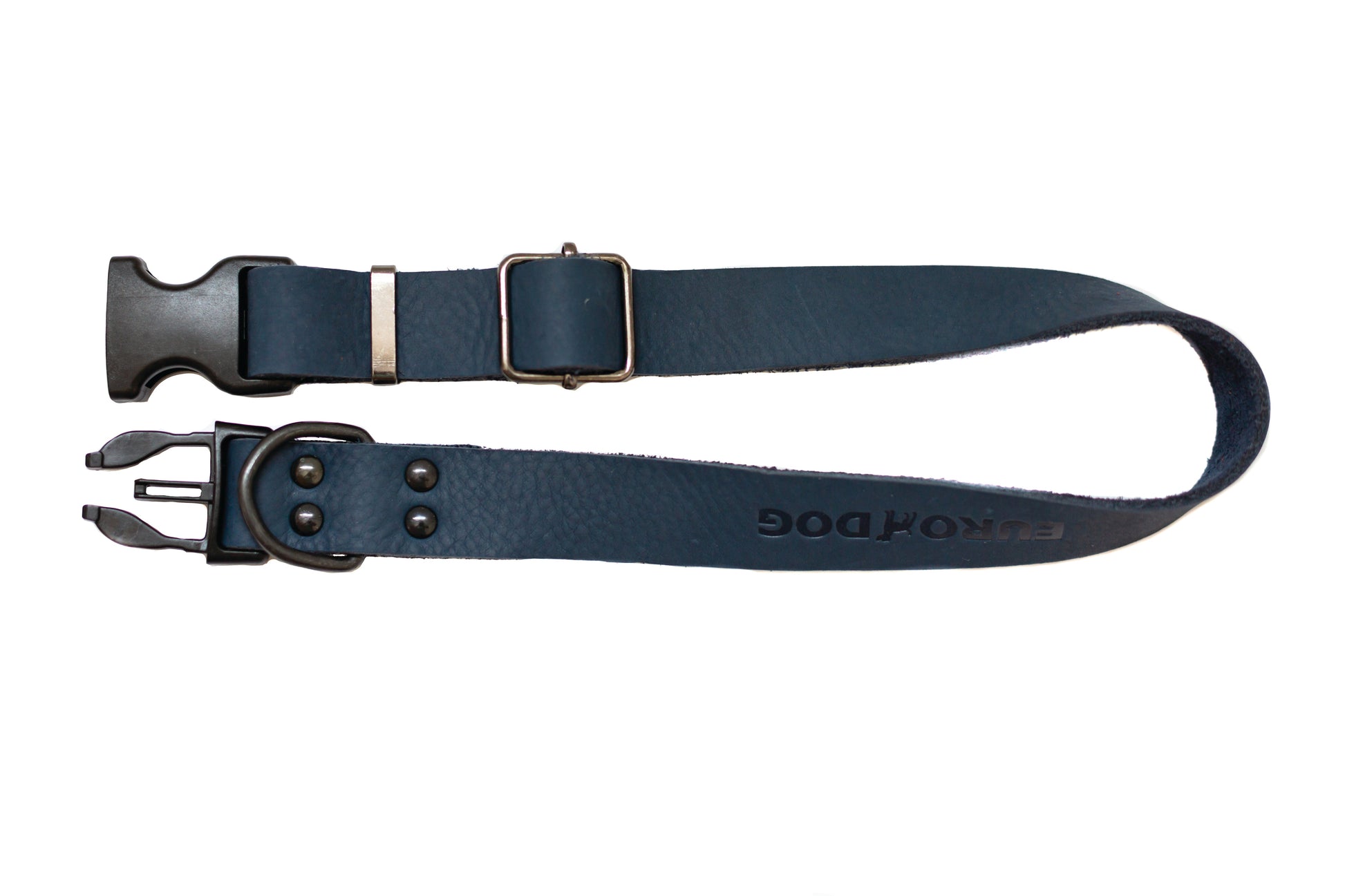 Sport Style Blue Jeans Leather Dog Collar - Boske.store