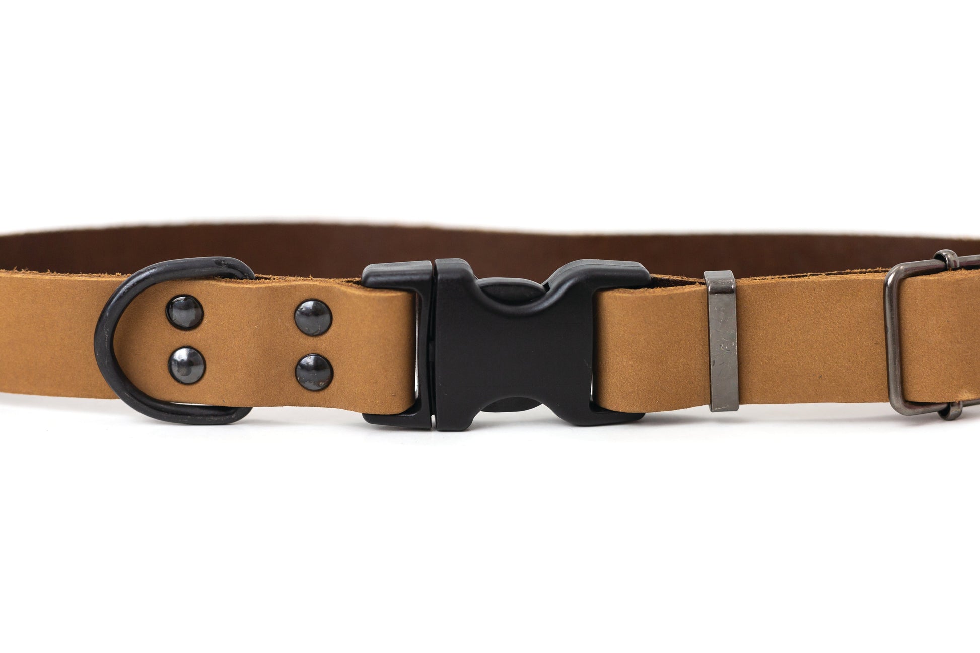Sport Style Khaki Leather Dog Collar - Boske.store