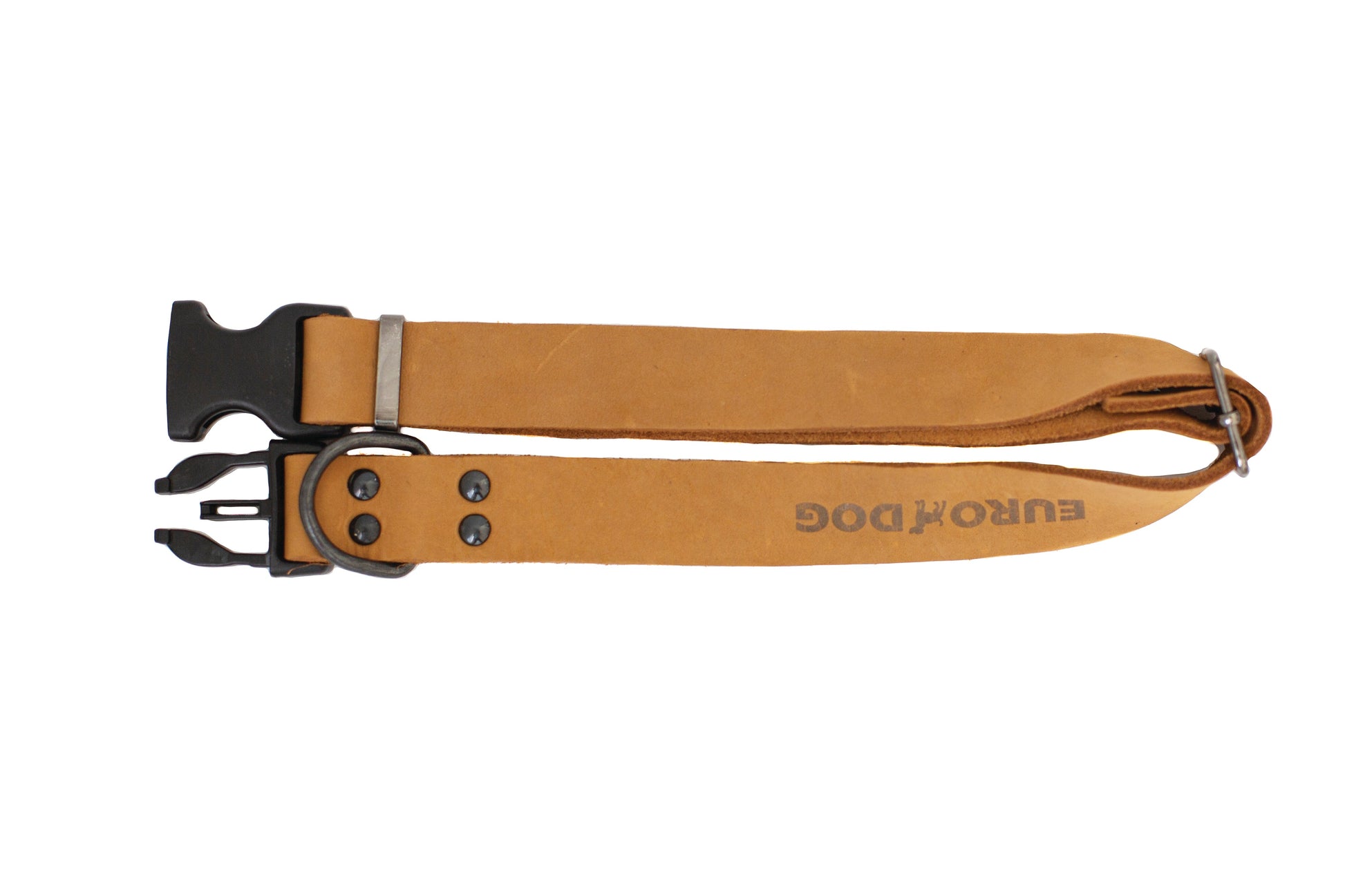 Sport Style Khaki Leather Dog Collar - Boske.store