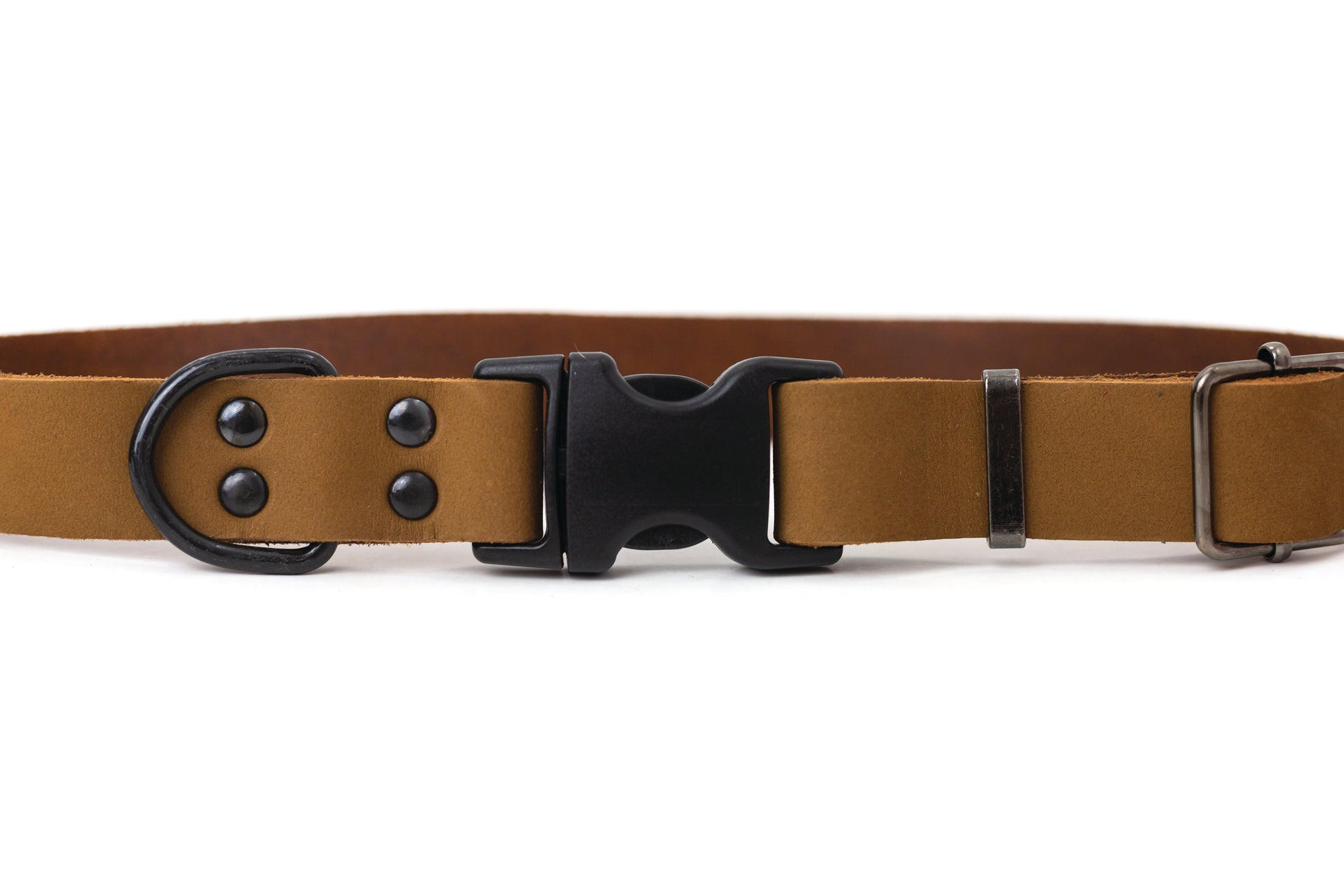 Sport Style Earth Brown Leather Dog Collar - Boske.store