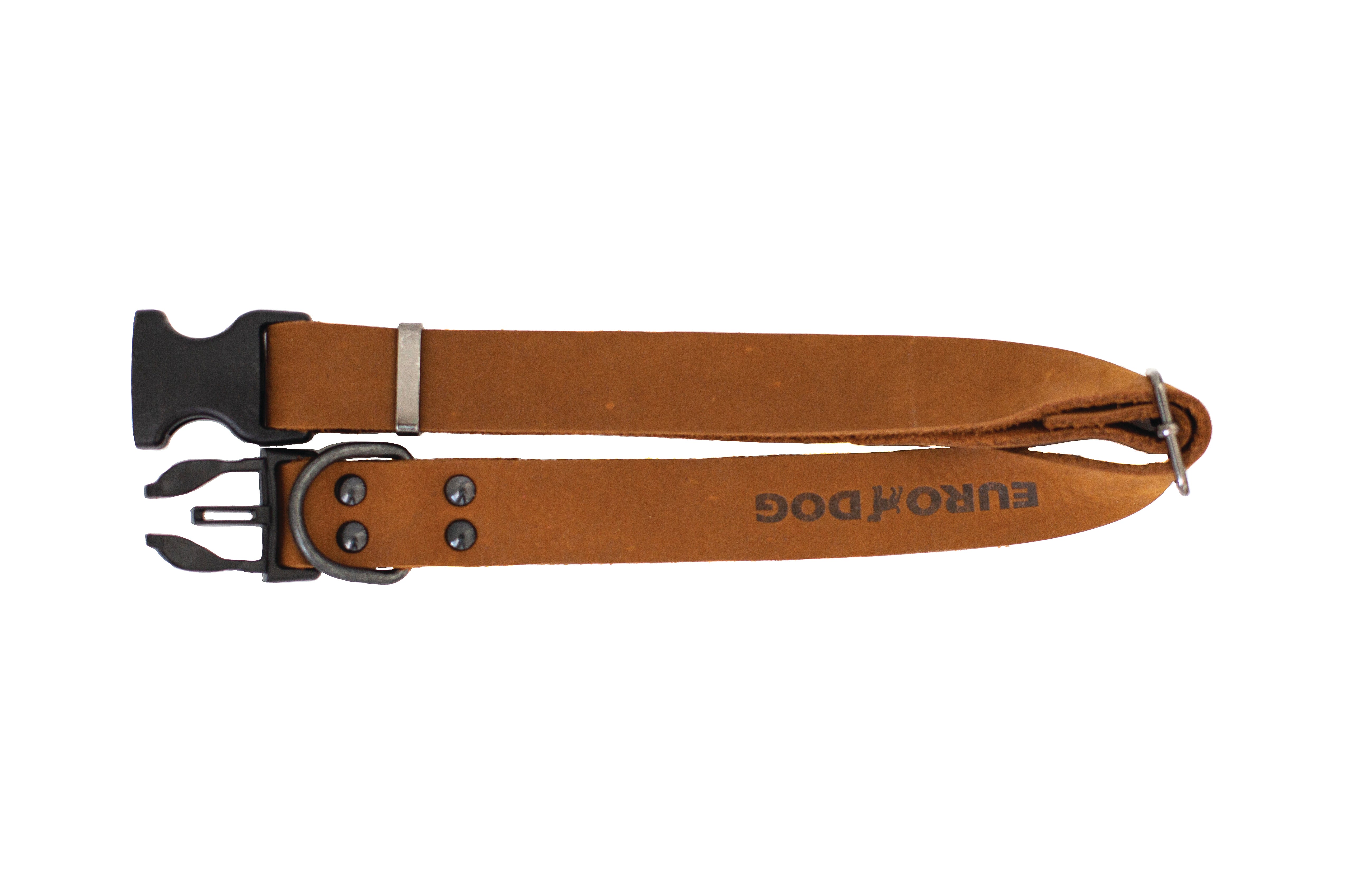Sport Style Earth Brown Leather Dog Collar - Boske.store