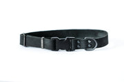 Sport Style Midnight Black Leather Dog Collar - Boske.store