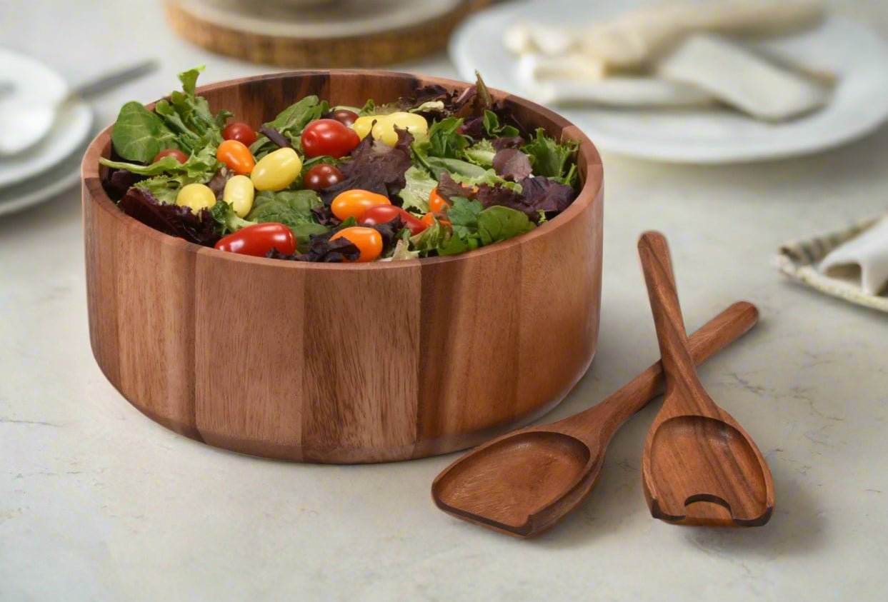Extra Large Salad Bowl with Servers - 327C3 - Boske.store