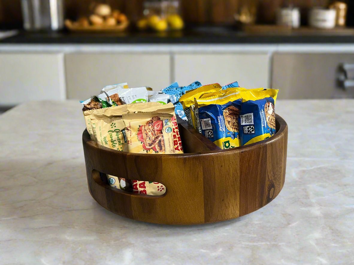 Rotating Lazy Susan Divided Round Tray - Boske.store