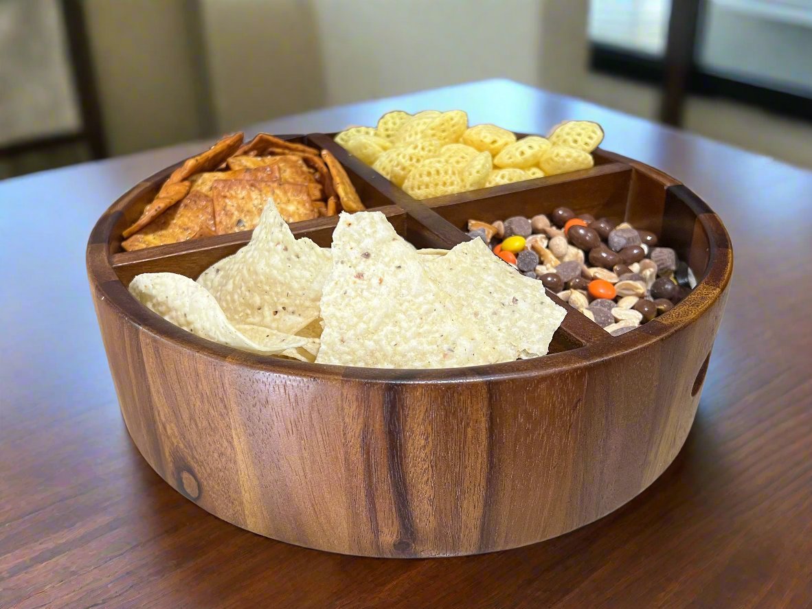 Rotating Lazy Susan Divided Round Tray - Boske.store