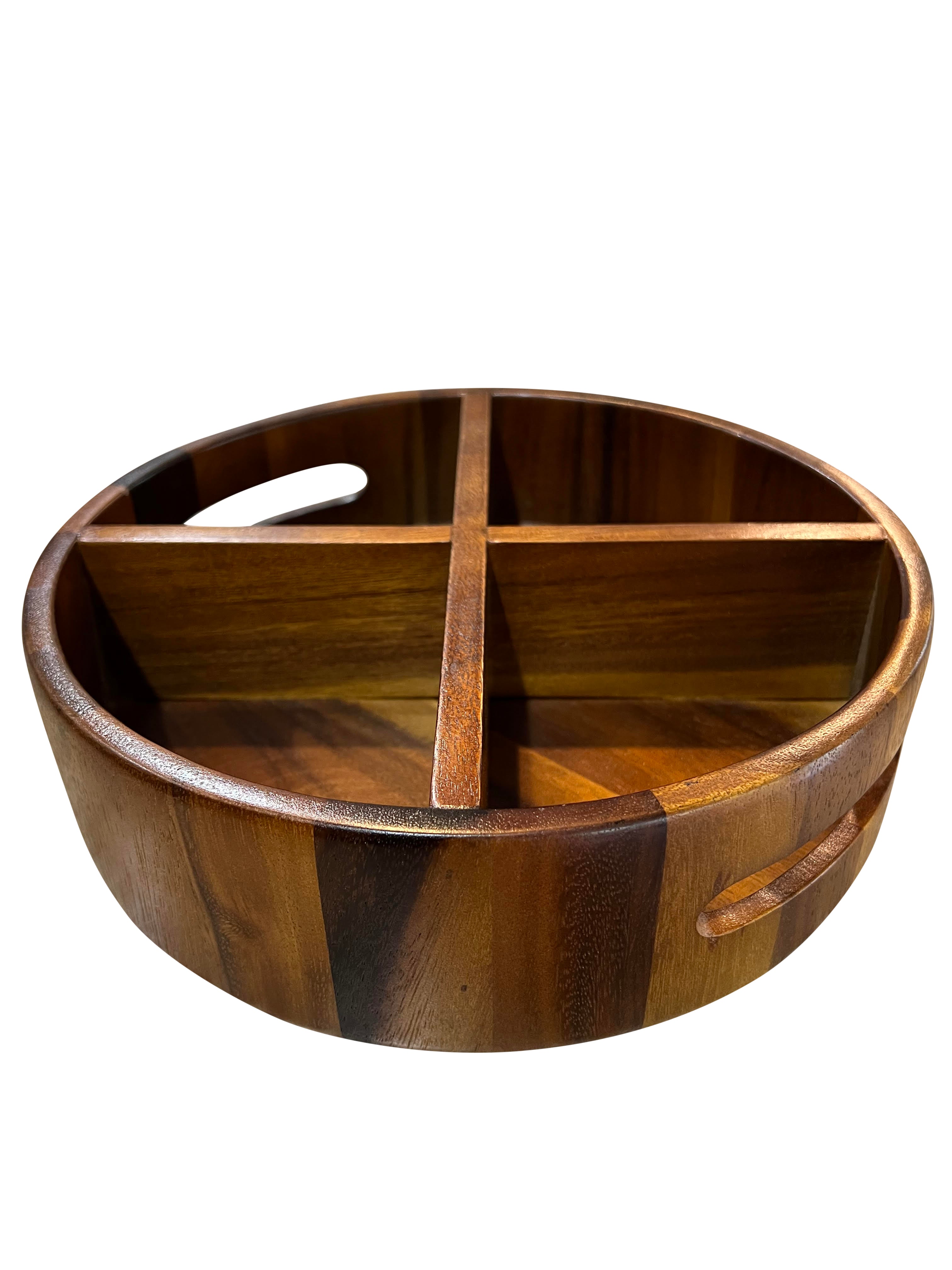Rotating Lazy Susan Divided Round Tray - Boske.store