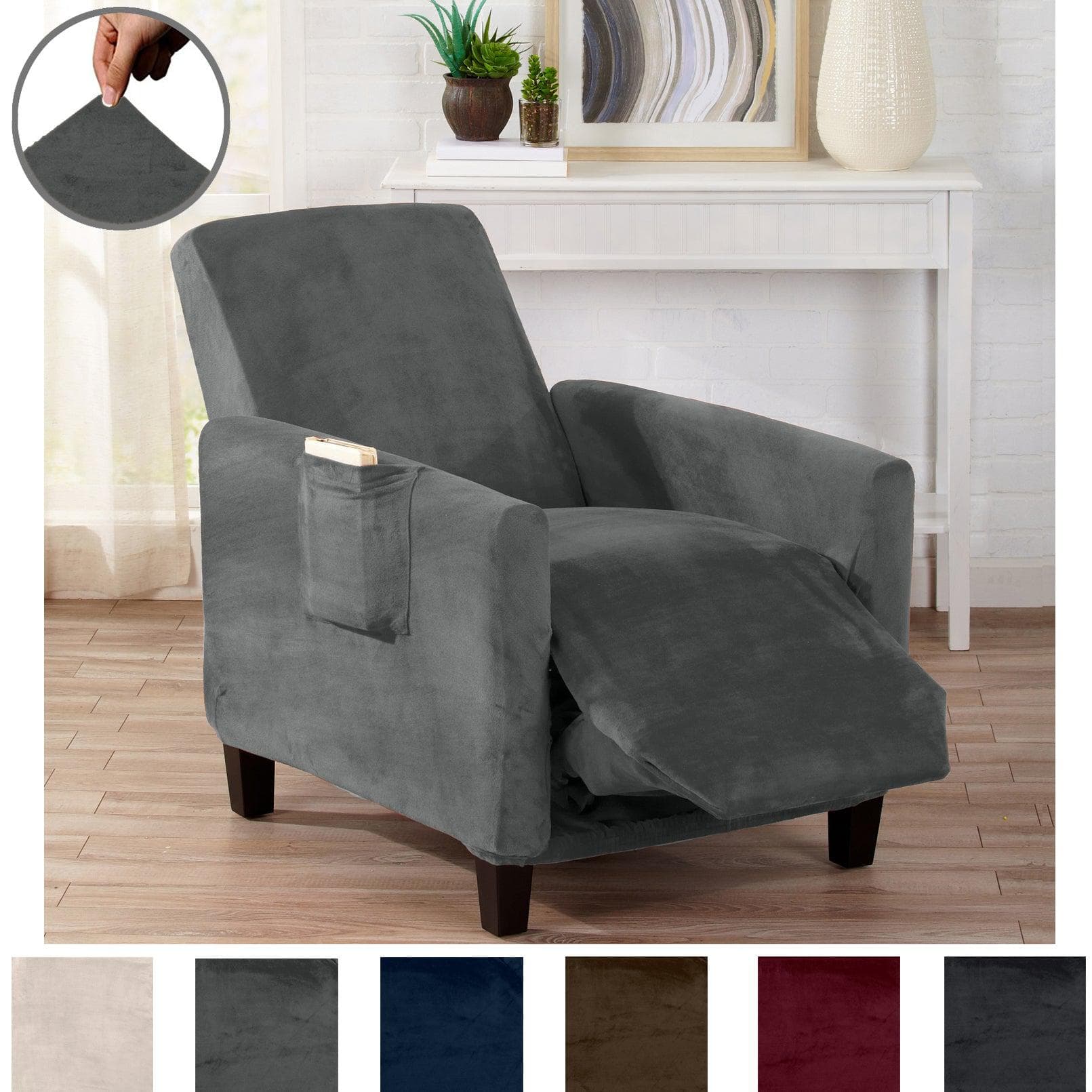 Velvet Stretch Slipcover - Gale Collection - Boske.store