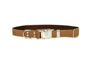 Modern Style Quick - Release Khaki Leather Dog Collar - Boske.store