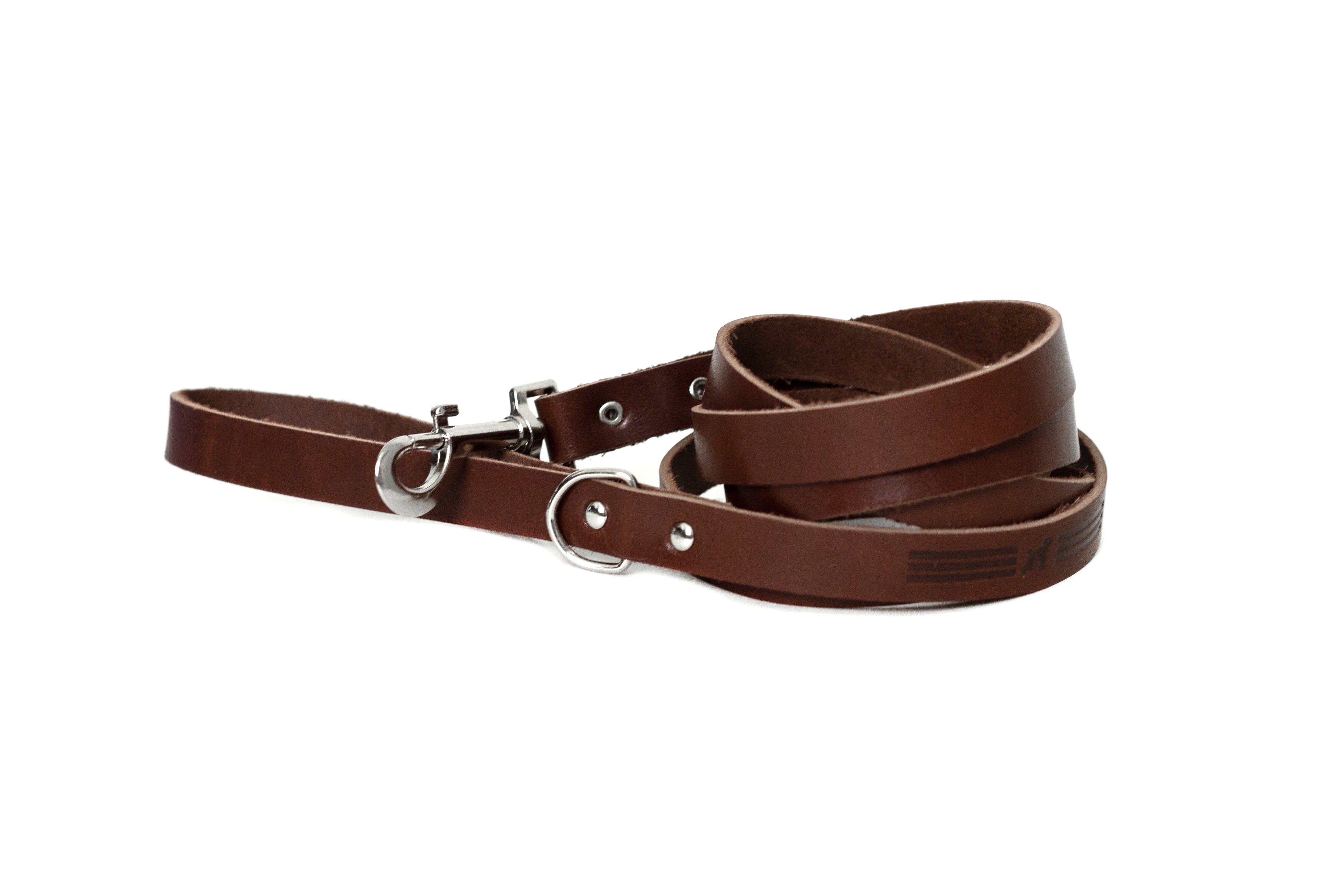 Modern Style Chocolate Leather Leash - Boske.store