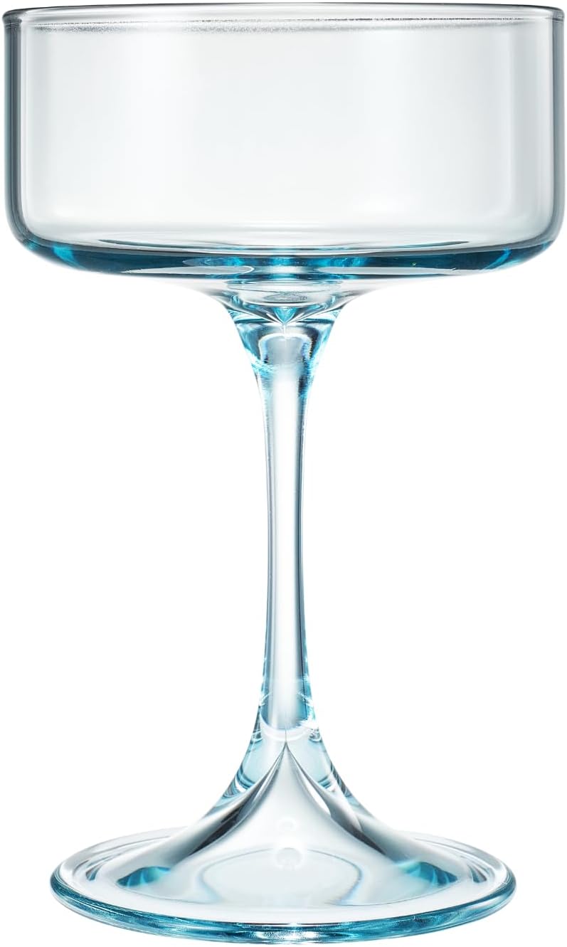Khen Champagne Coupes Morgan Set Vibrant Stemware Drinkware for Parties - Set of 4 Multicolor - Boske.store