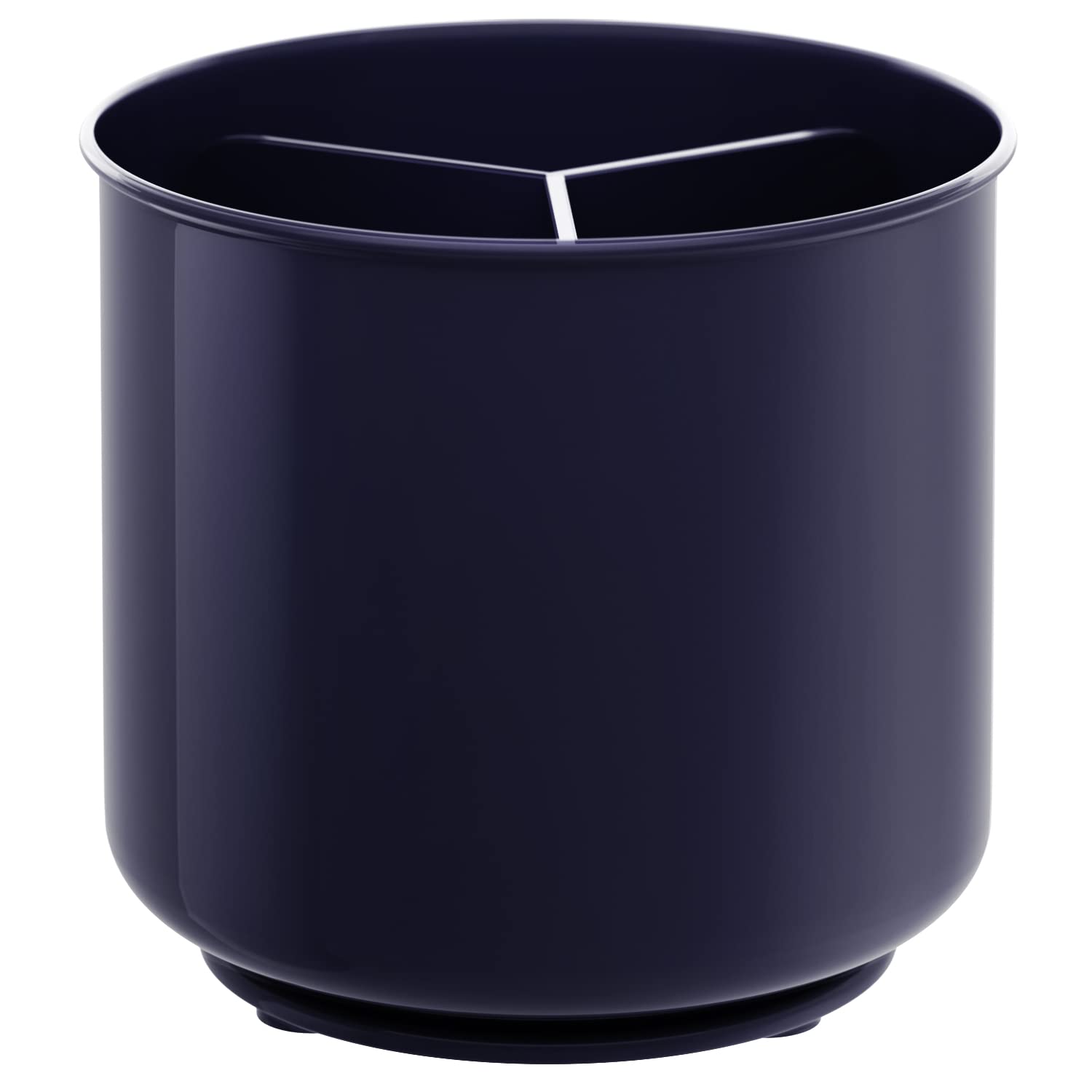 Cooler Kitchen Extra Large and Sturdy Rotating Utensil Holder Caddy with No - Tip Weighted Base, Removable Divider, and Gripped Insert | Rust Proof and Dishwasher Safe - Boske.store