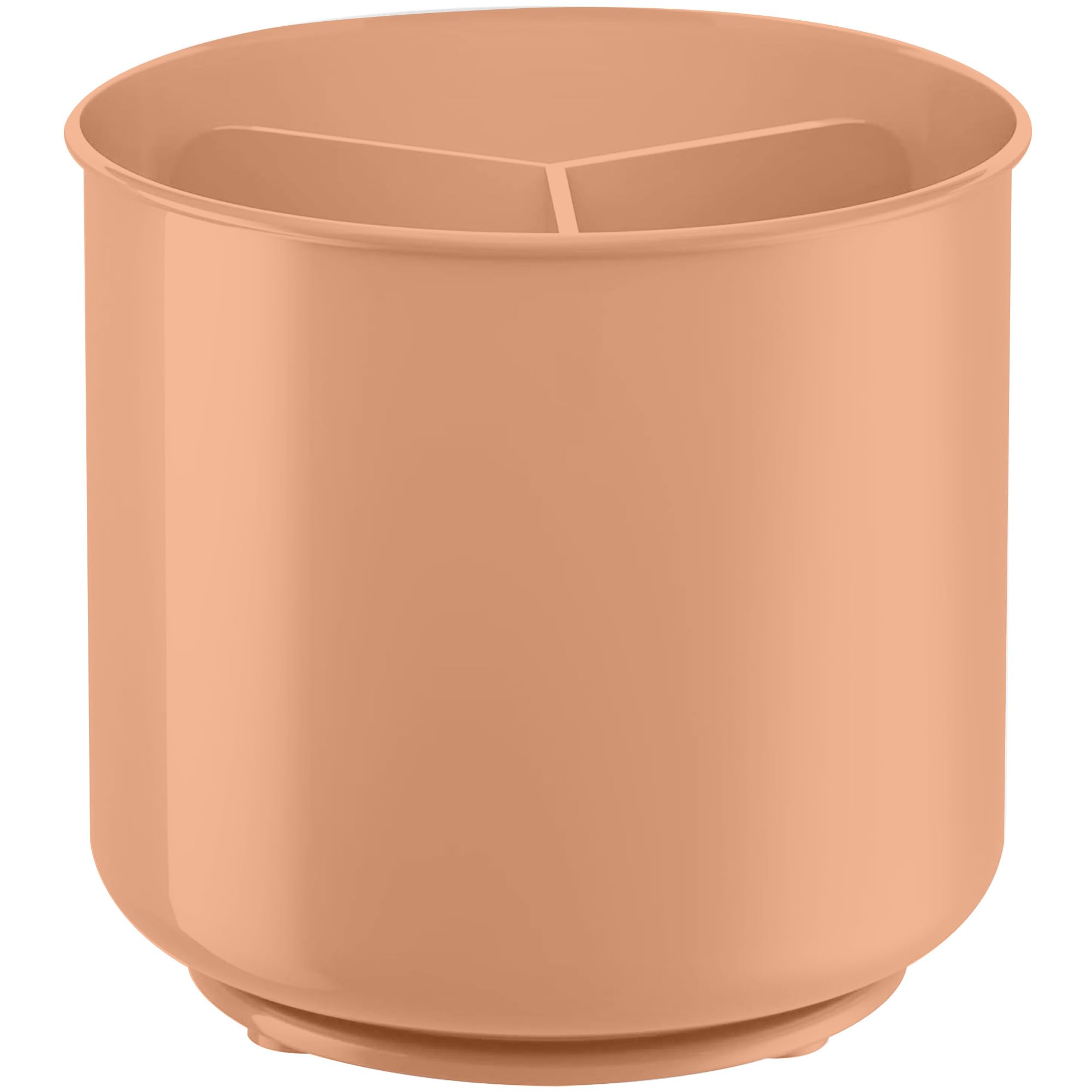Cooler Kitchen Extra Large and Sturdy Rotating Utensil Holder Caddy with No - Tip Weighted Base, Removable Divider, and Gripped Insert | Rust Proof and Dishwasher Safe - Boske.store