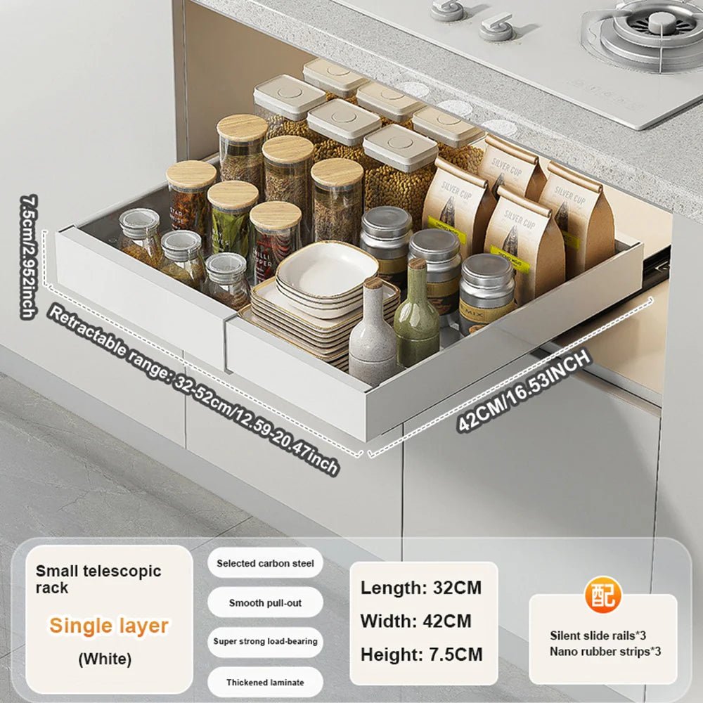 Adjustable Pull Out Cabinet Drawer - Boske.store