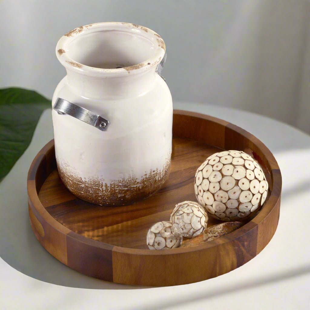 Round Serving Trays - Solid Bottom - Boske.store