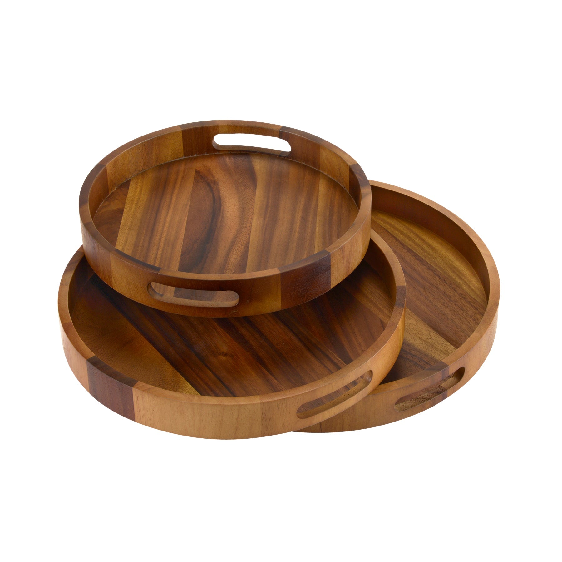 Round Serving Trays - Solid Bottom - Boske.store