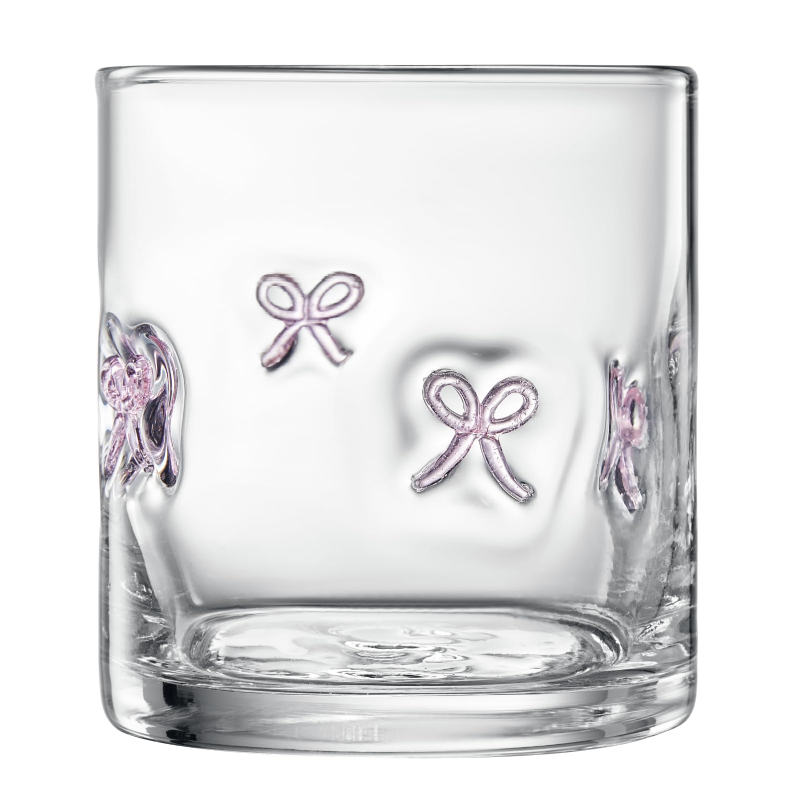 Khen Bowtie Tumblers Set Stylish Break Resistant Acrylic Drinkware for Cocktail Wedding Gift Use - Set of 2 Pink - Boske.store