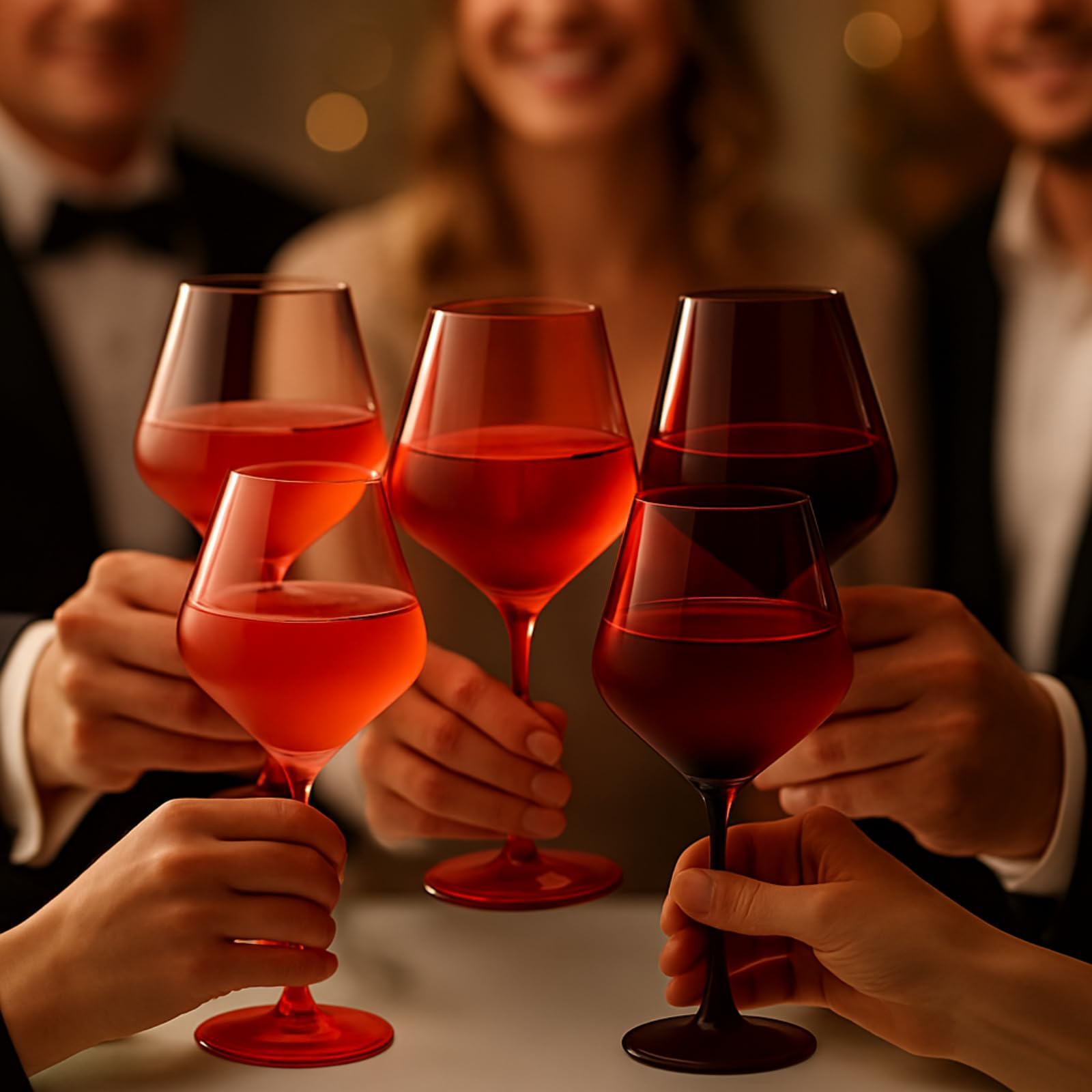 Red Rocks Gradient Colored Wine Glass | Set of 5 | 20 oz - Boske.store