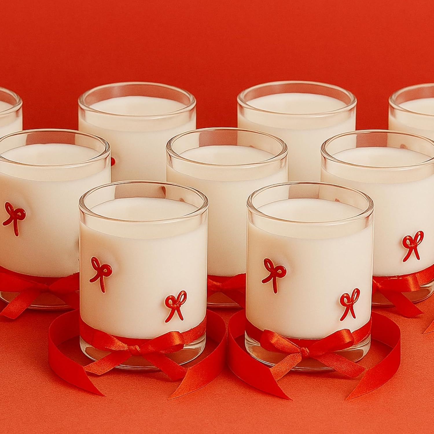 Red Bowtie Tumbler | Clear Water or Juice Glasses | Set of 2 - Boske.store