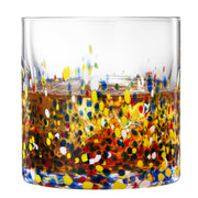 The Wine Savant Mexican Style Glass Hand Blown Colorful Artisan Design Glass Barware DOF Glassware - Confetti Rock - Boske.store