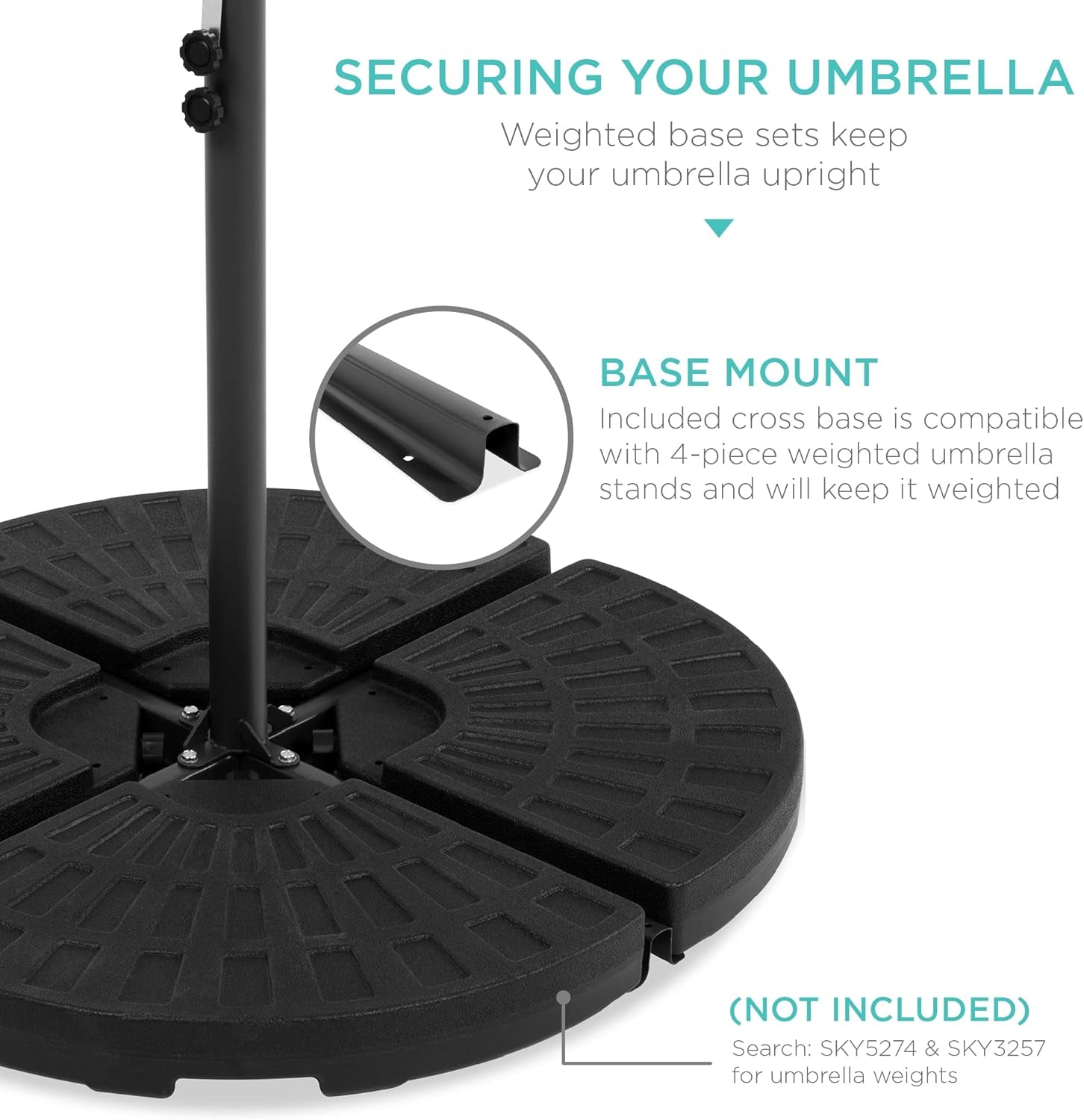 10 Ft Offset Patio Umbrella With Easy Tilt Adjustment And 8 Ribs