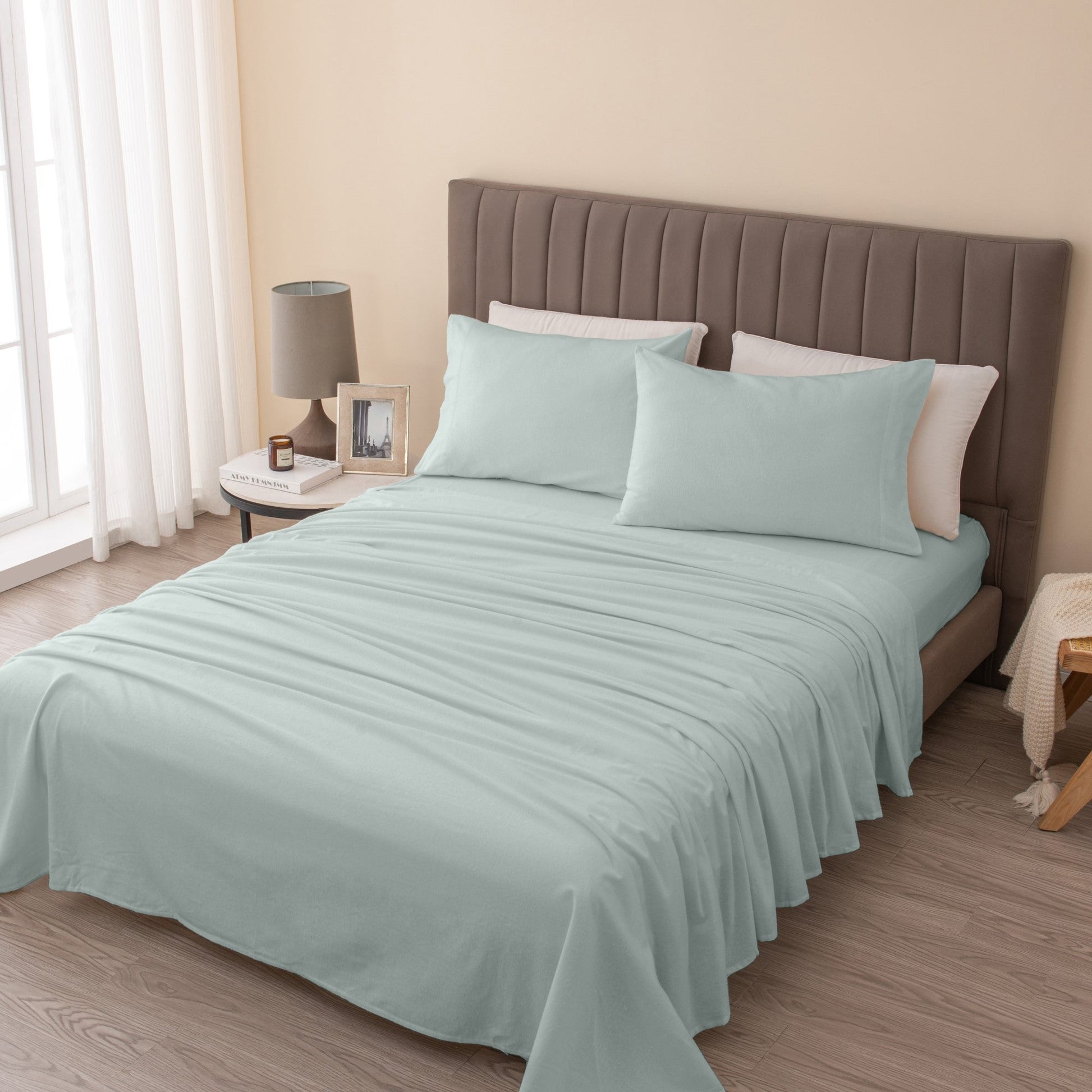 4 - Piece Turkish Cotton Flannel Sheet - Raye Collection - Boske.store