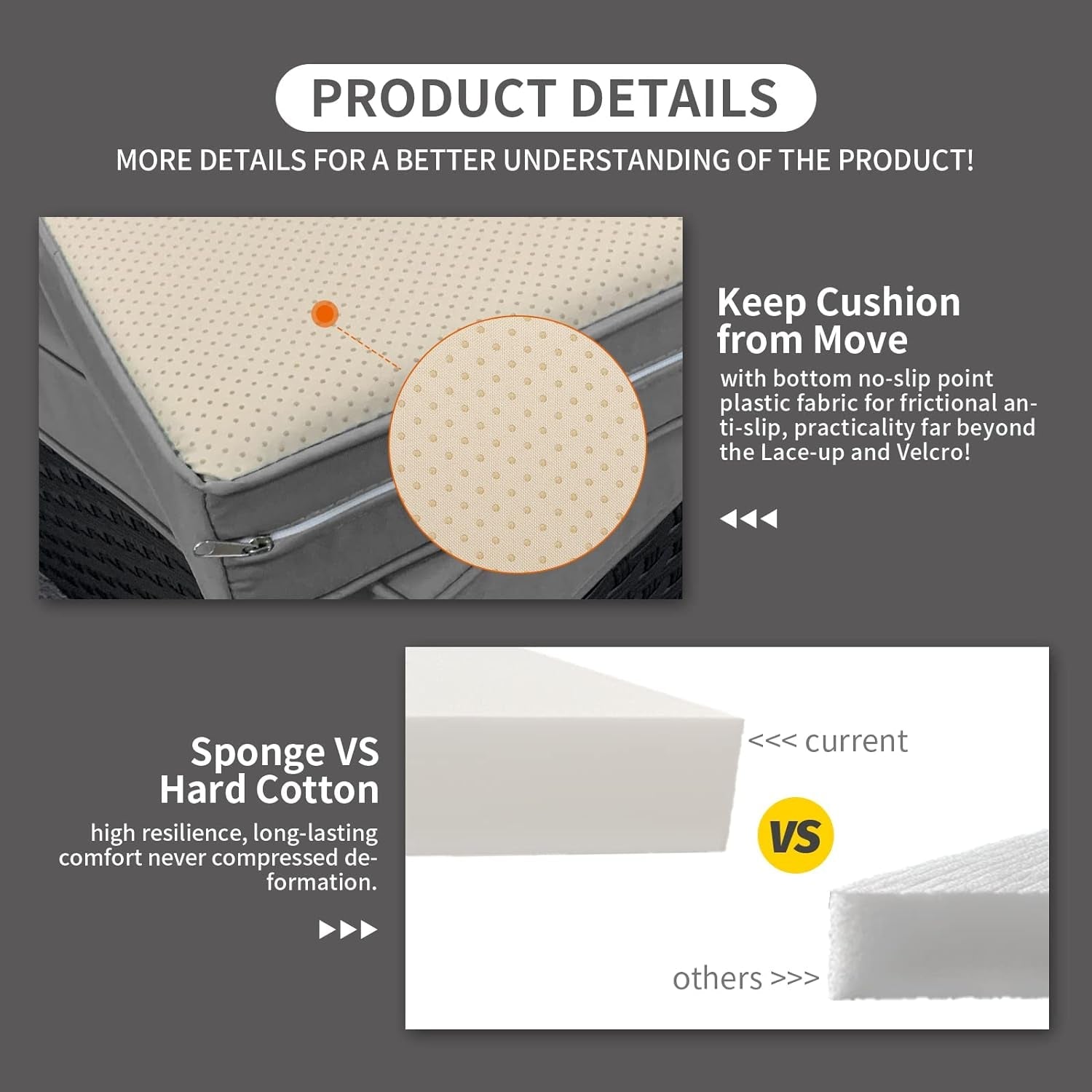 3 Piece Patio Furniture Set Outdoor Sectional With Ottoman And Storage