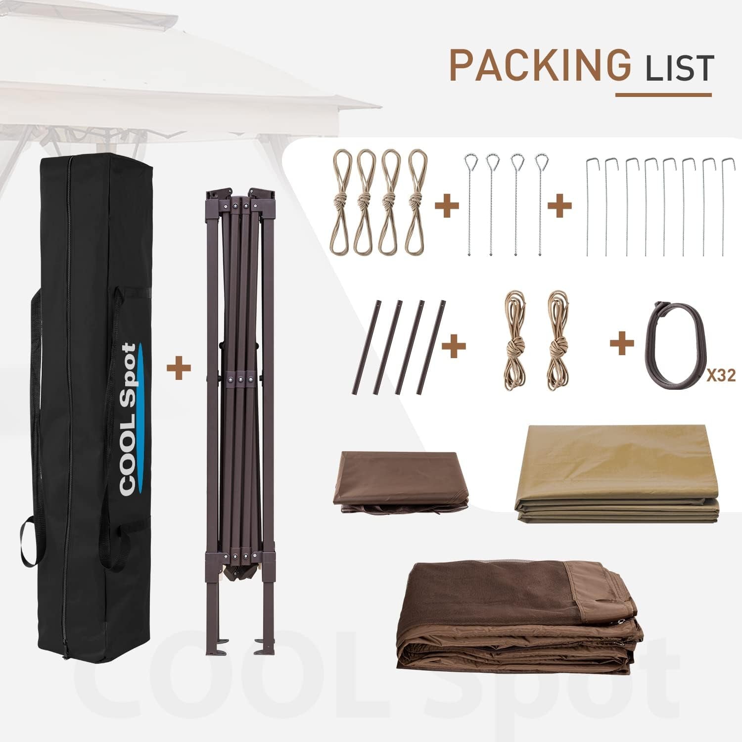 11x11 Pop Up Gazebo With Mosquito Netting Instant Setup Outdoor Garden