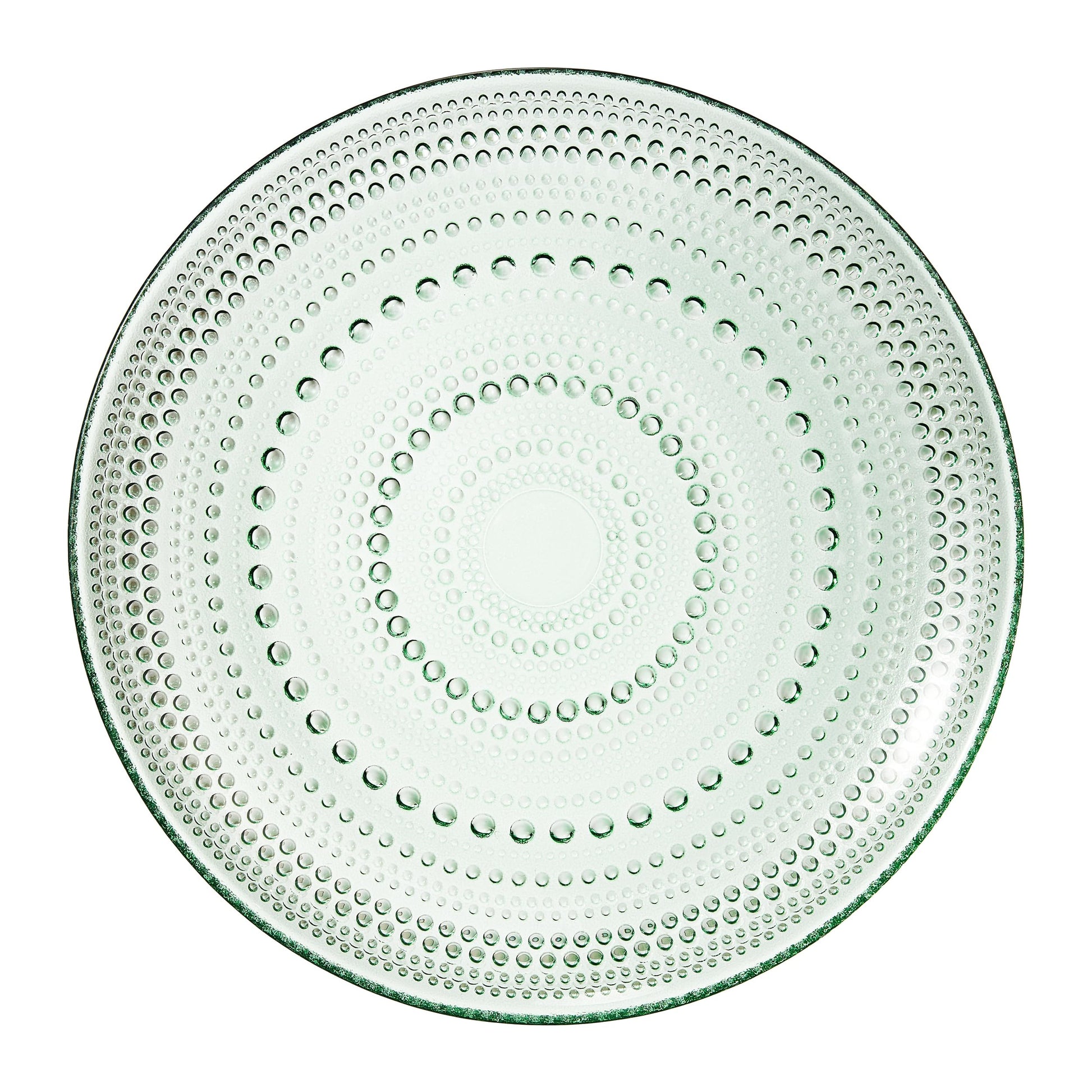Glass Hobnail Dinner or Charger Plates | Set of 4 | Green - Boske.store
