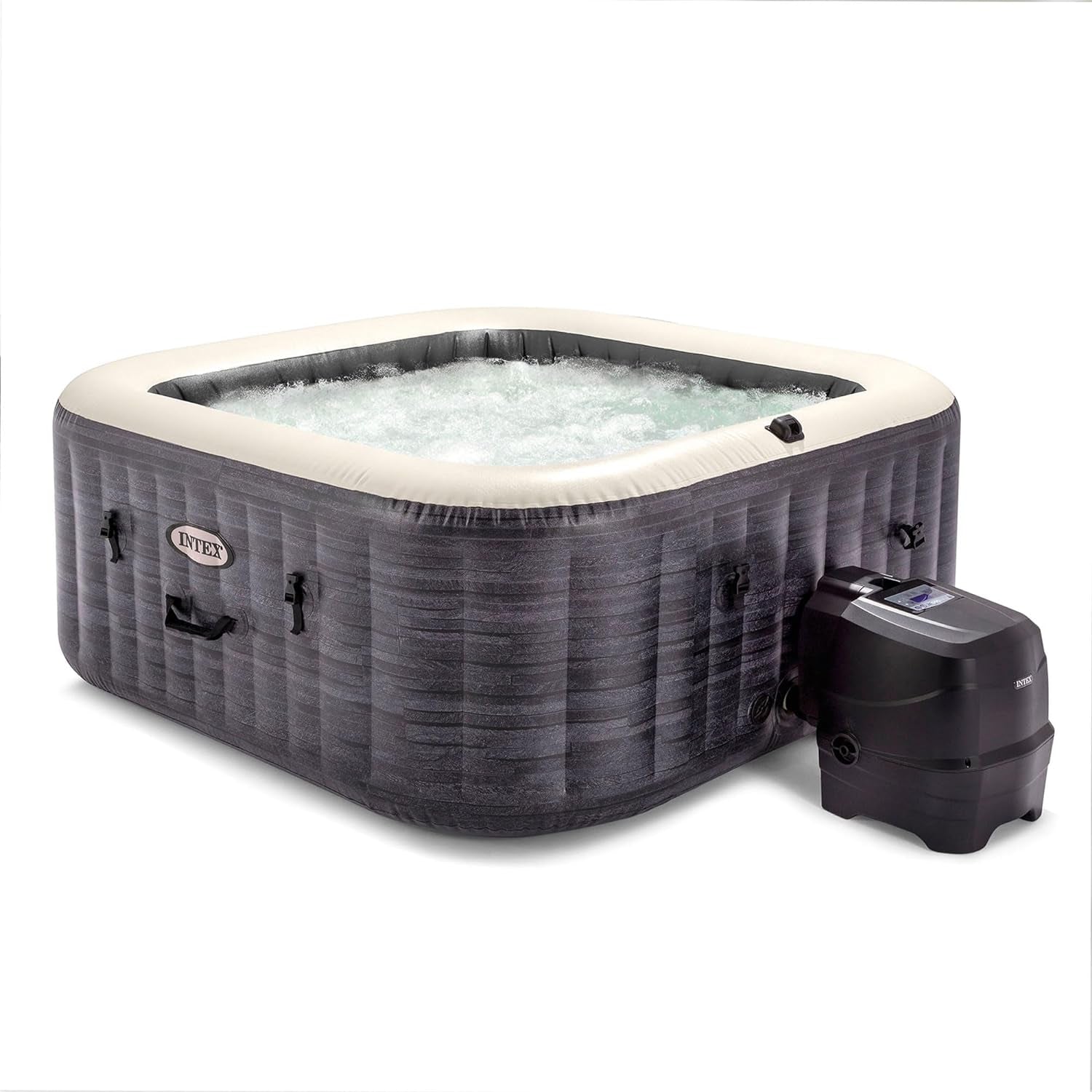 Purespa Plus Greystone 4-Person Inflatable Hot Tub with Jets