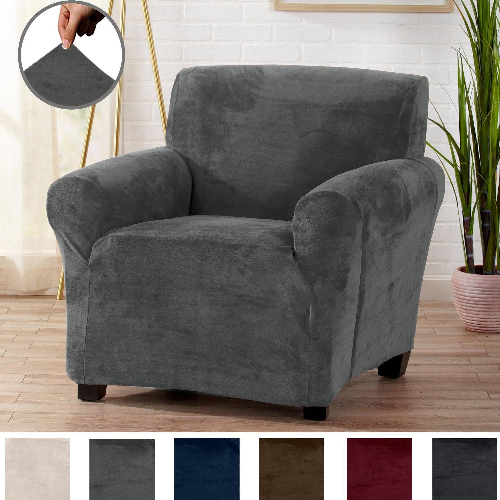 Velvet Stretch Slipcover - Gale Collection - Boske.store