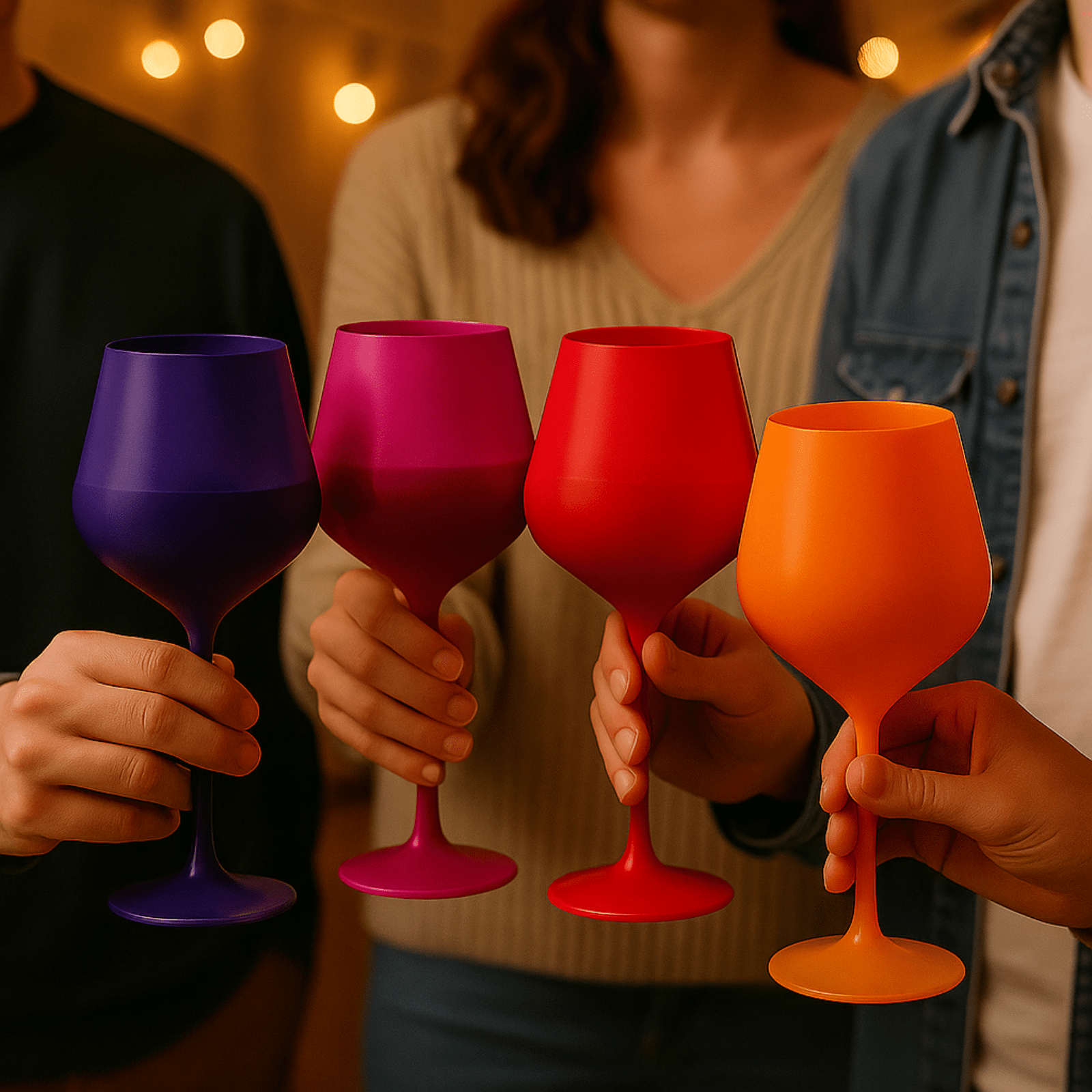Southwest Sunset Large Colored Wine Glass| Set of 5 | 20 oz - Boske.store