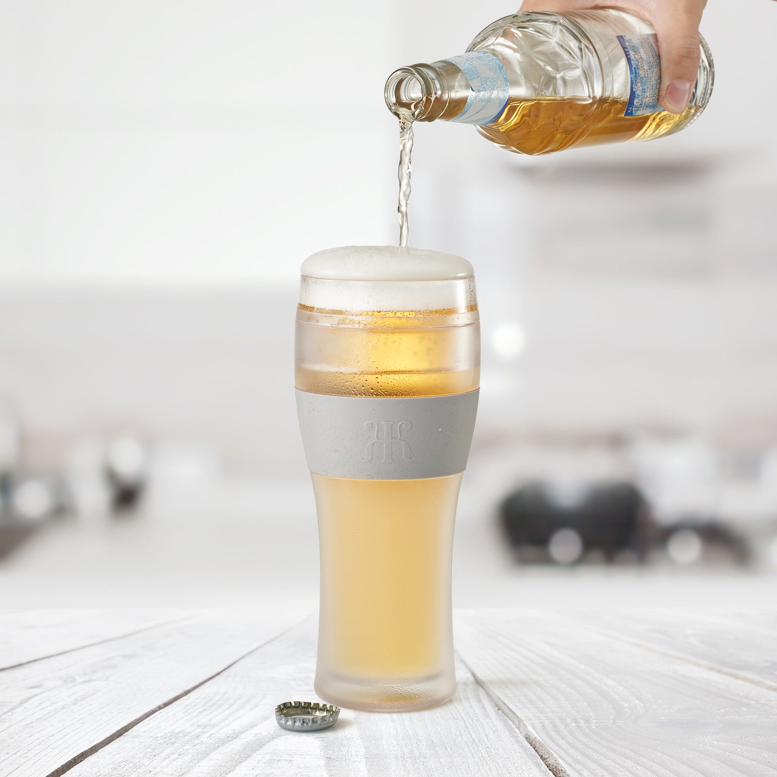 Barcelona Acrylic Cooling Beer Glassware, Set of 2 - Boske.store