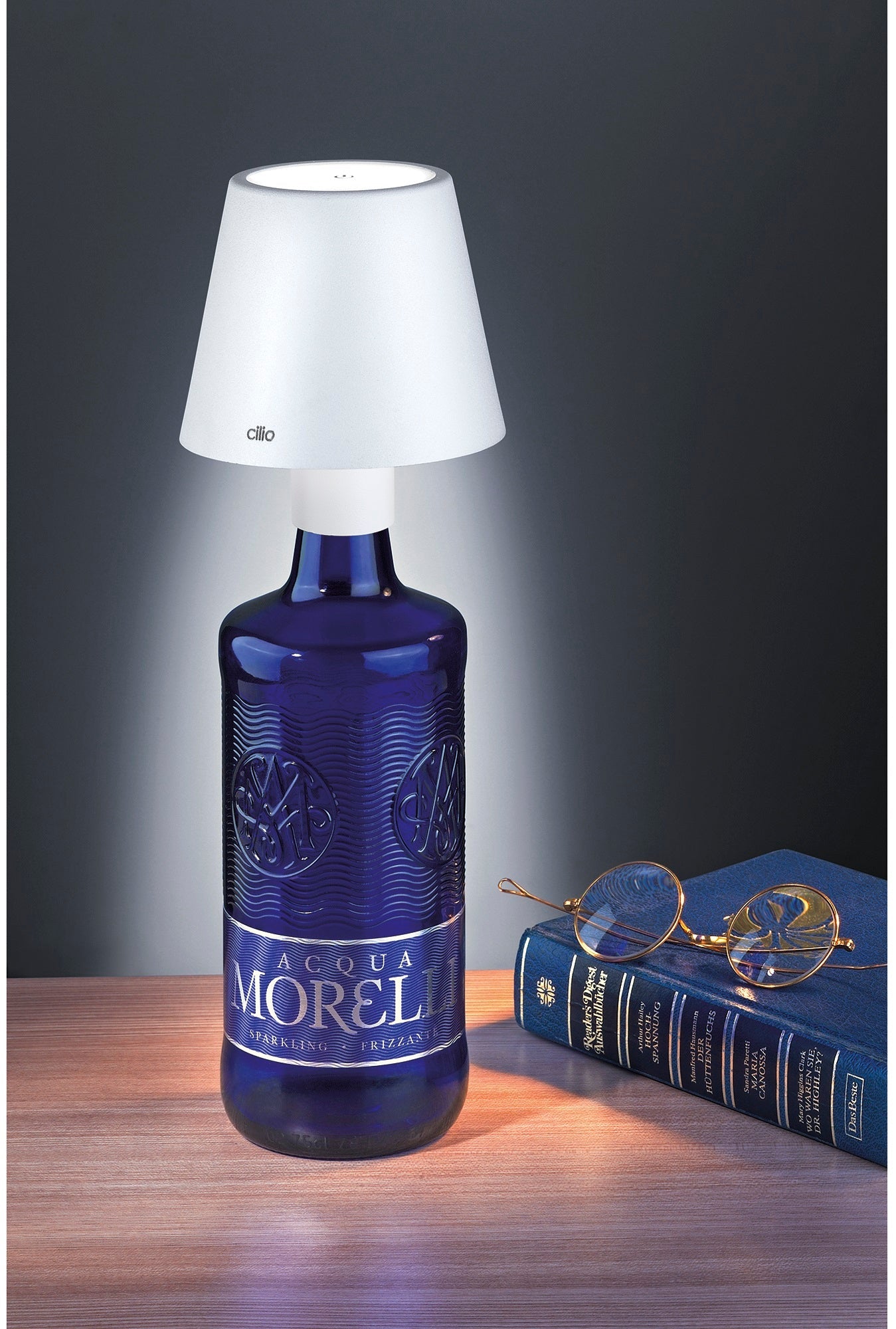 "Luce" LED Bottle Lamp, 5.25" x 4.25" dia. - Boske.store