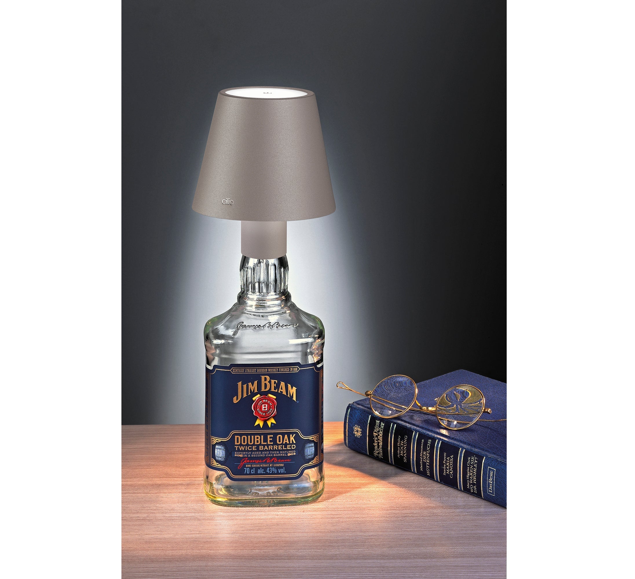 "Luce" LED Bottle Lamp, 5.25" x 4.25" dia.