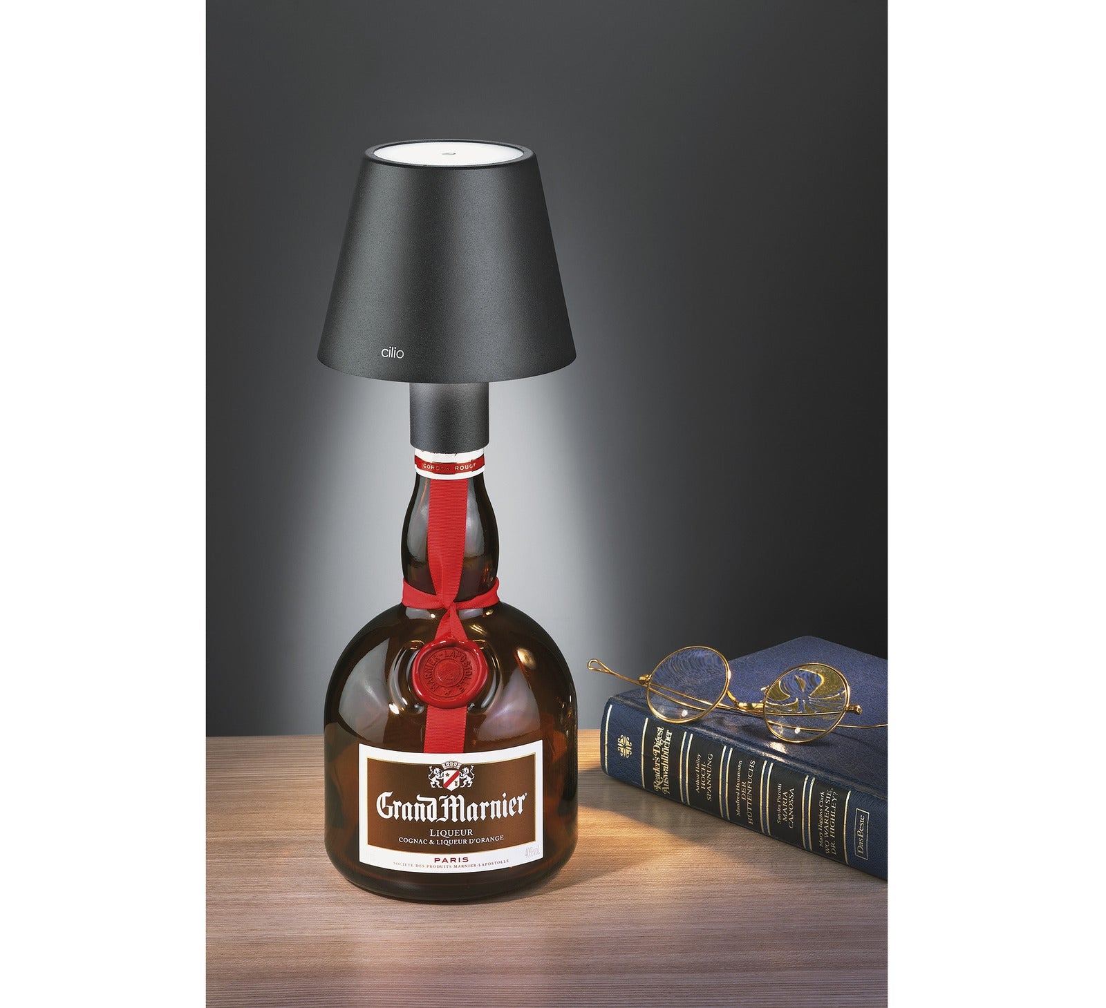 "Luce" LED Bottle Lamp, 5.25" x 4.25" dia. - Boske.store