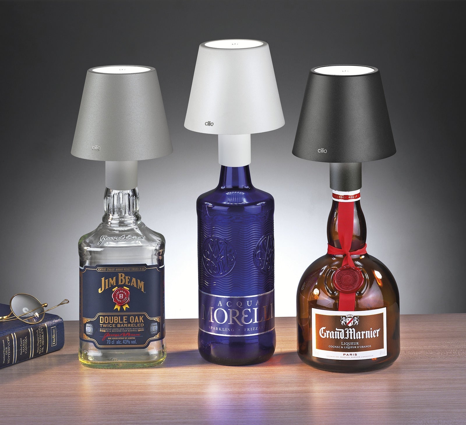 "Luce" LED Bottle Lamp, 5.25" x 4.25" dia. - Boske.store