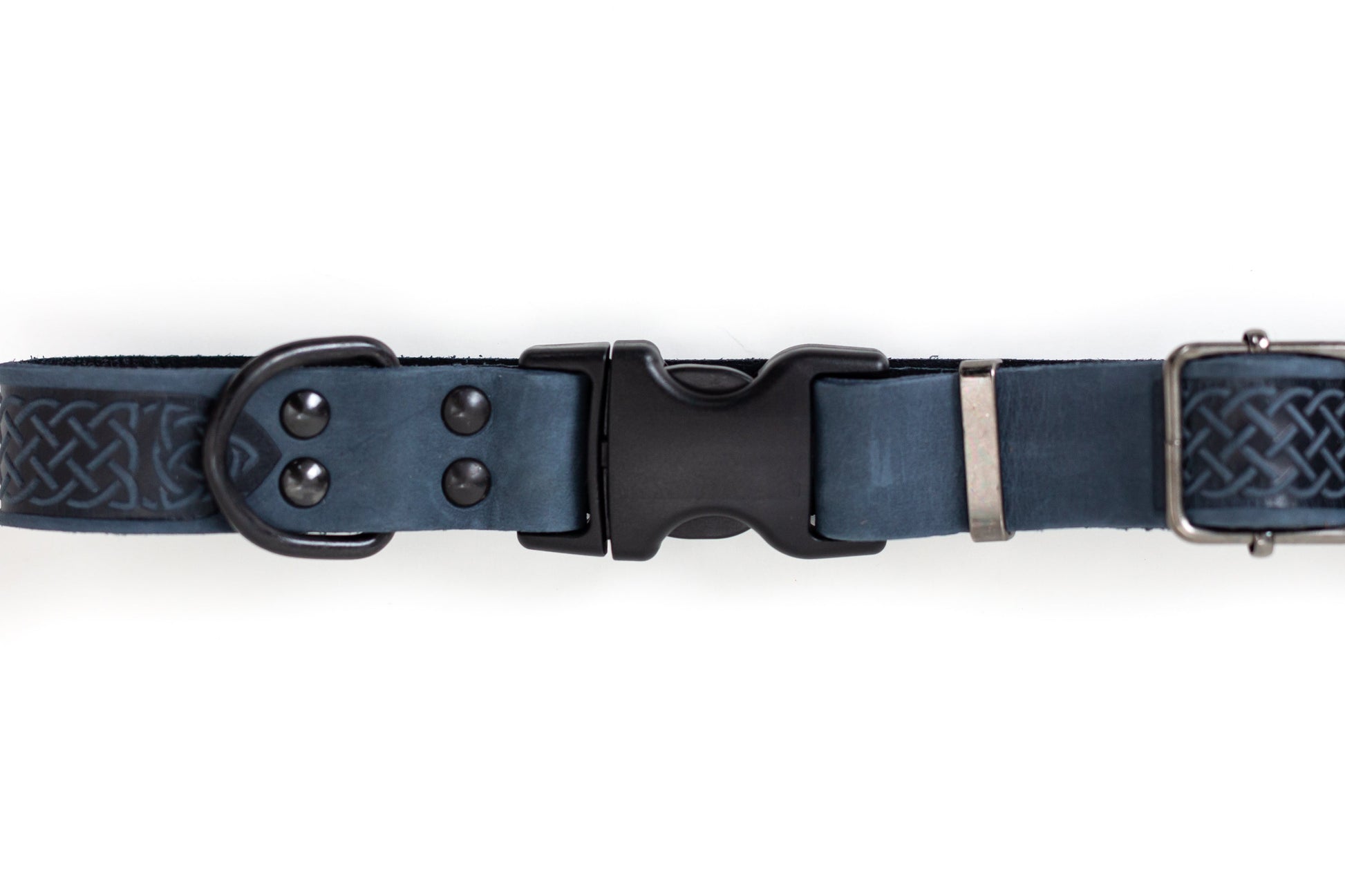 Celtic Sport Blue Jeans Leather Dog Collar - Boske.store