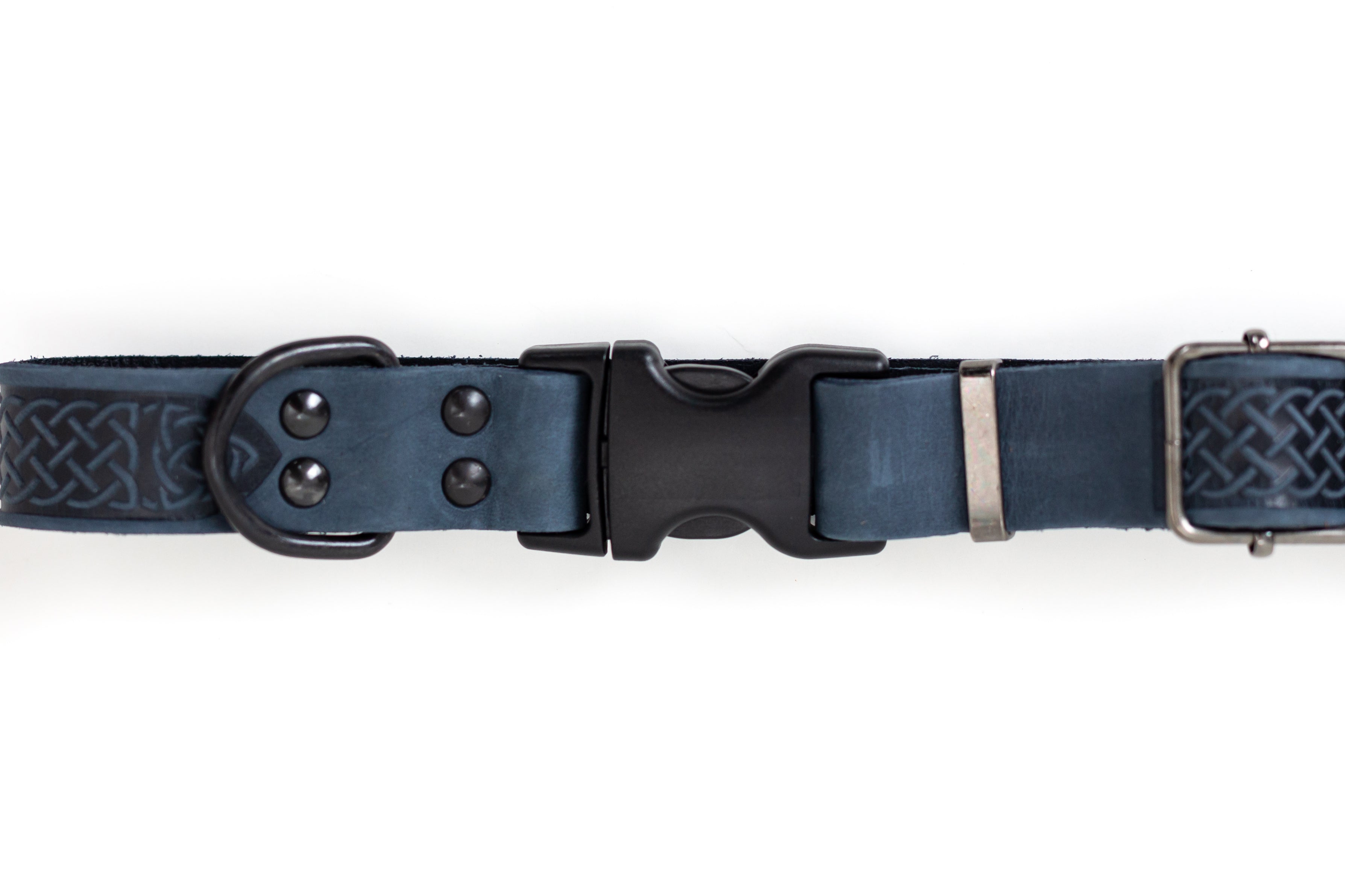 Celtic Sport Blue Jeans Leather Dog Collar - Boske.store