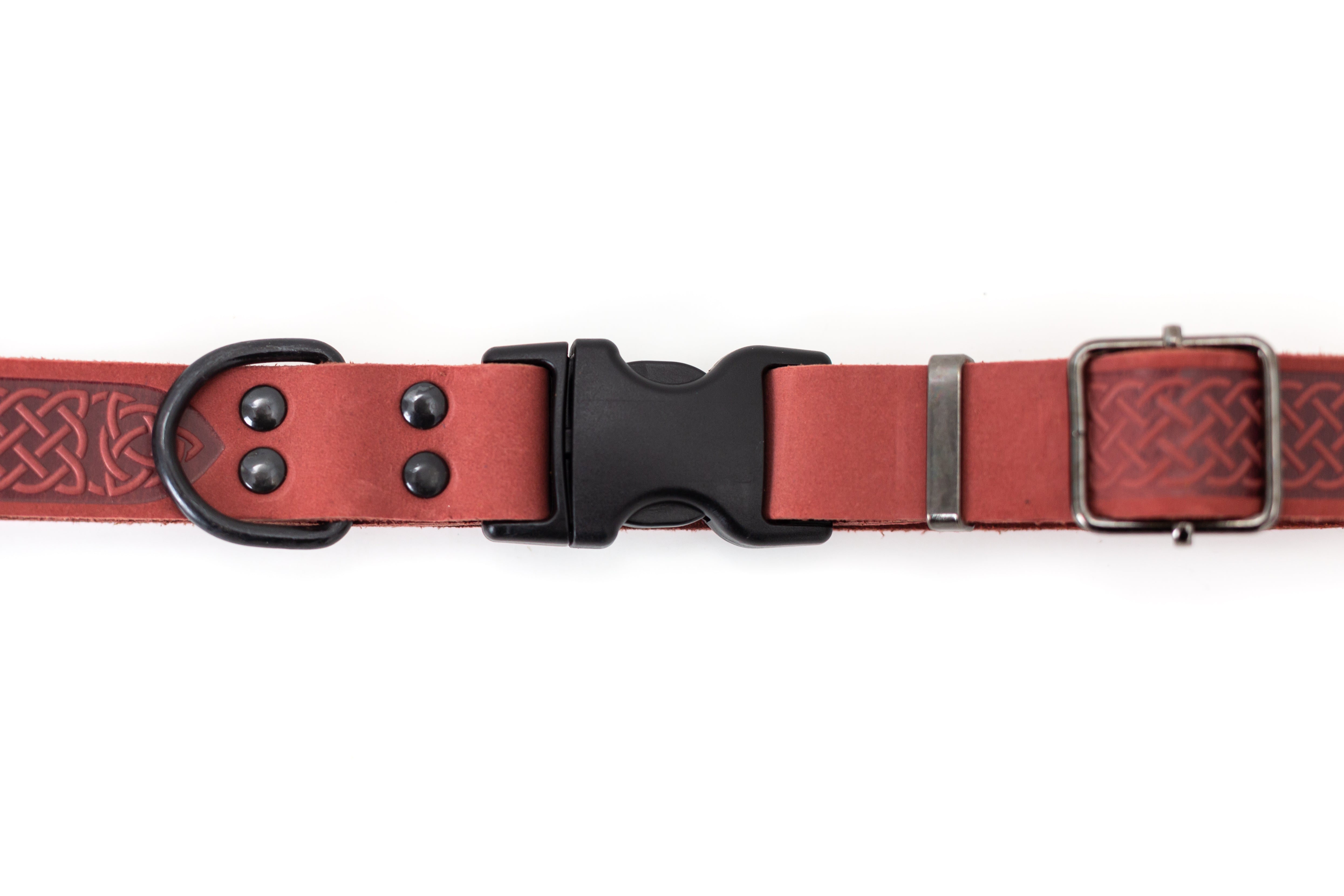 Celtic Sport Coral Reef Leather Dog Collar - Boske.store