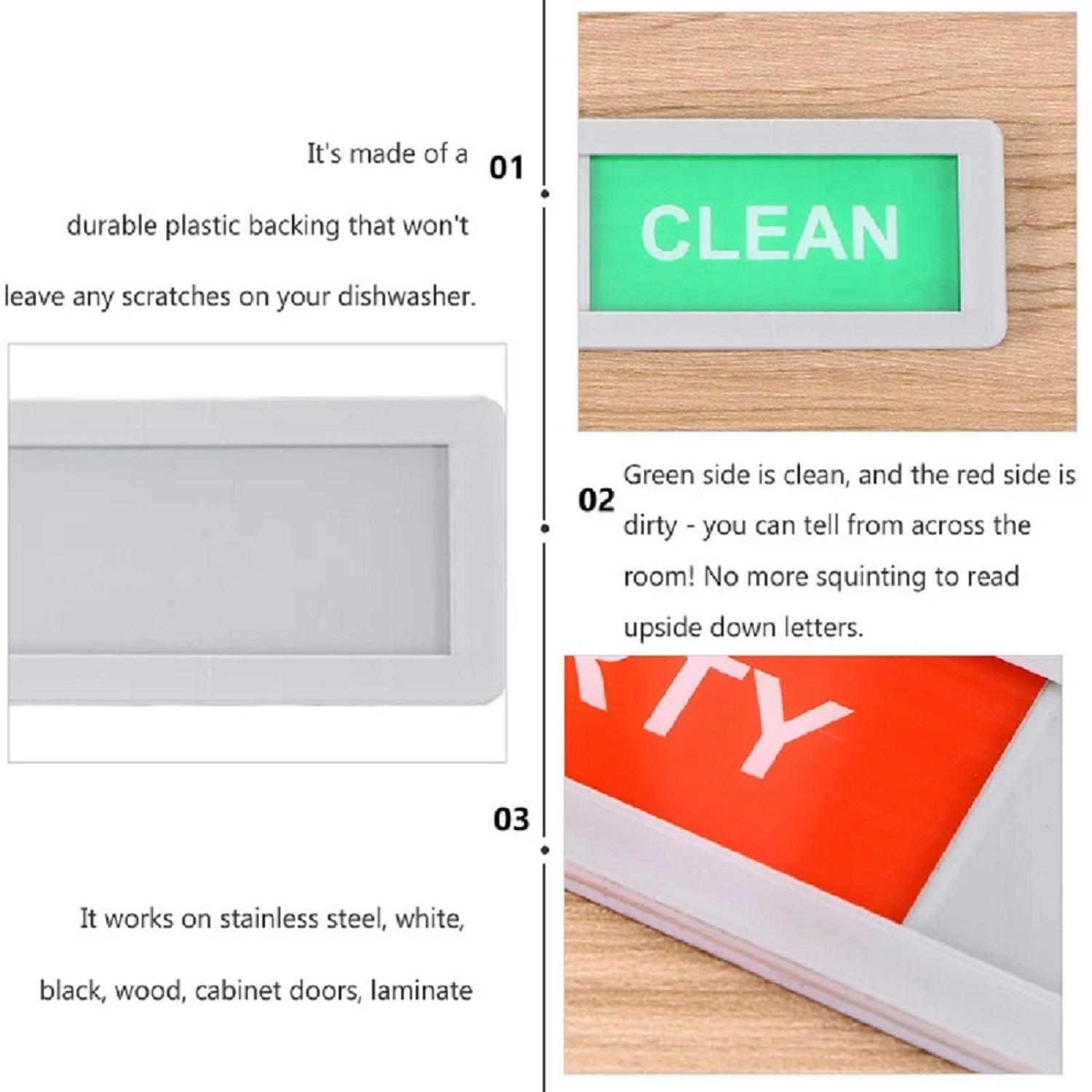 Dishwasher Magnet Clean Dirty Sign Strong Magnet Indicator - Boske.store