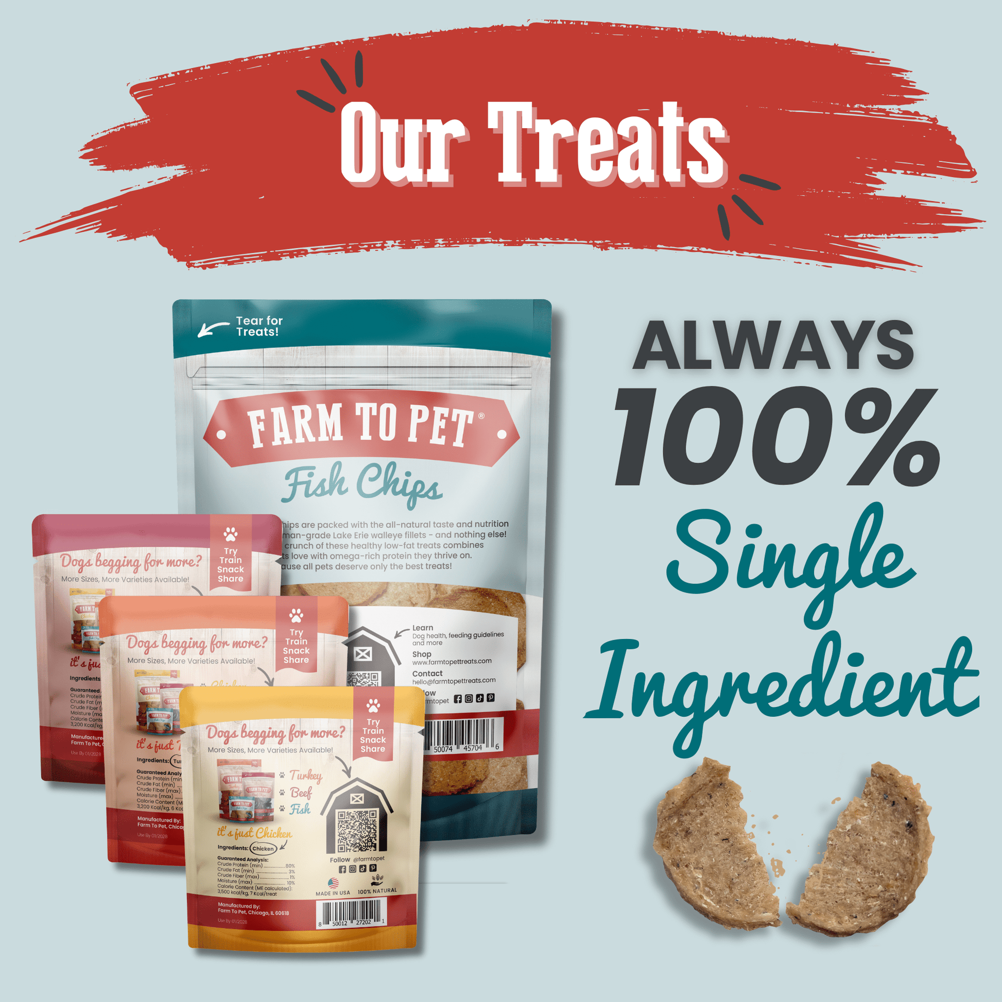 Puppy Packs 'n Snacks Dog Treat Starter Pack | Single - Ingredient Training Treats - Boske.store