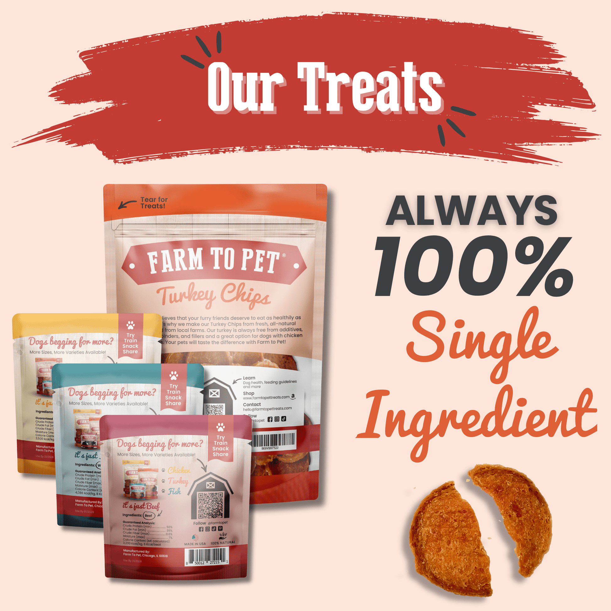 Puppy Packs 'n Snacks Dog Treat Starter Pack | Single - Ingredient Training Treats - Boske.store