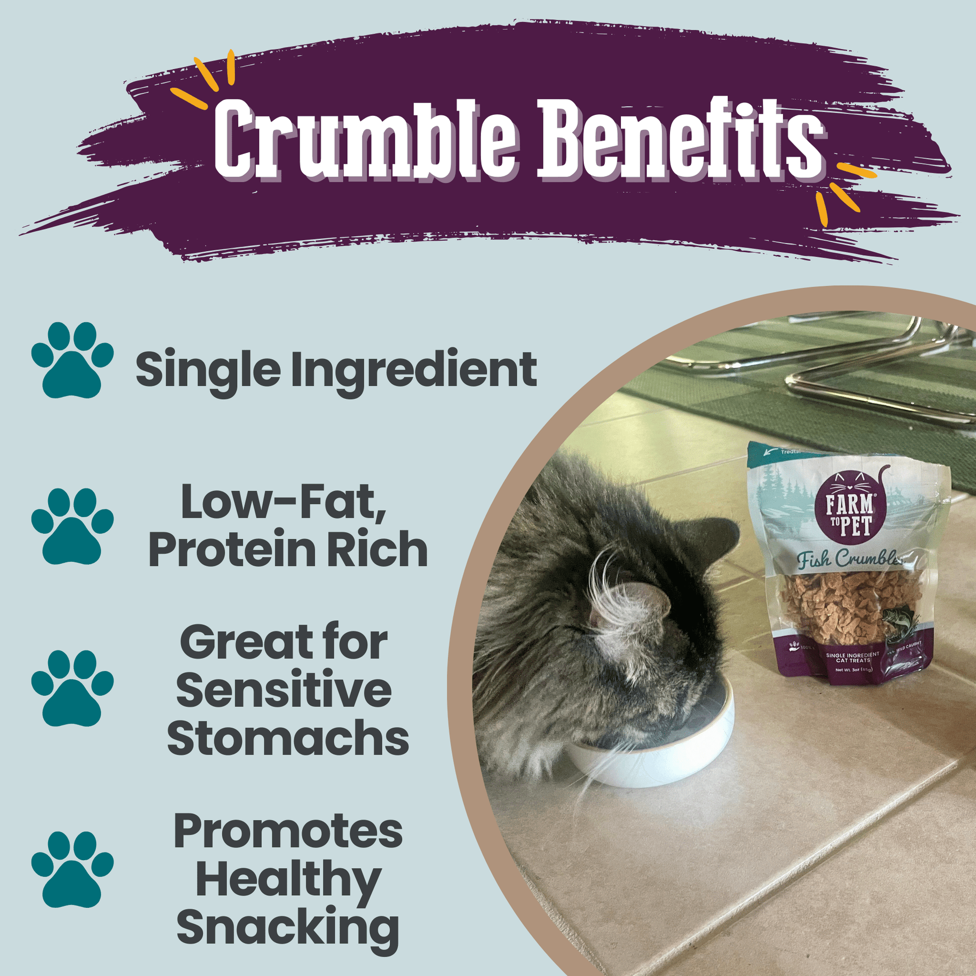 Fish Crumbles for Cats | All - Natural Fish Cat Treats - Boske.store