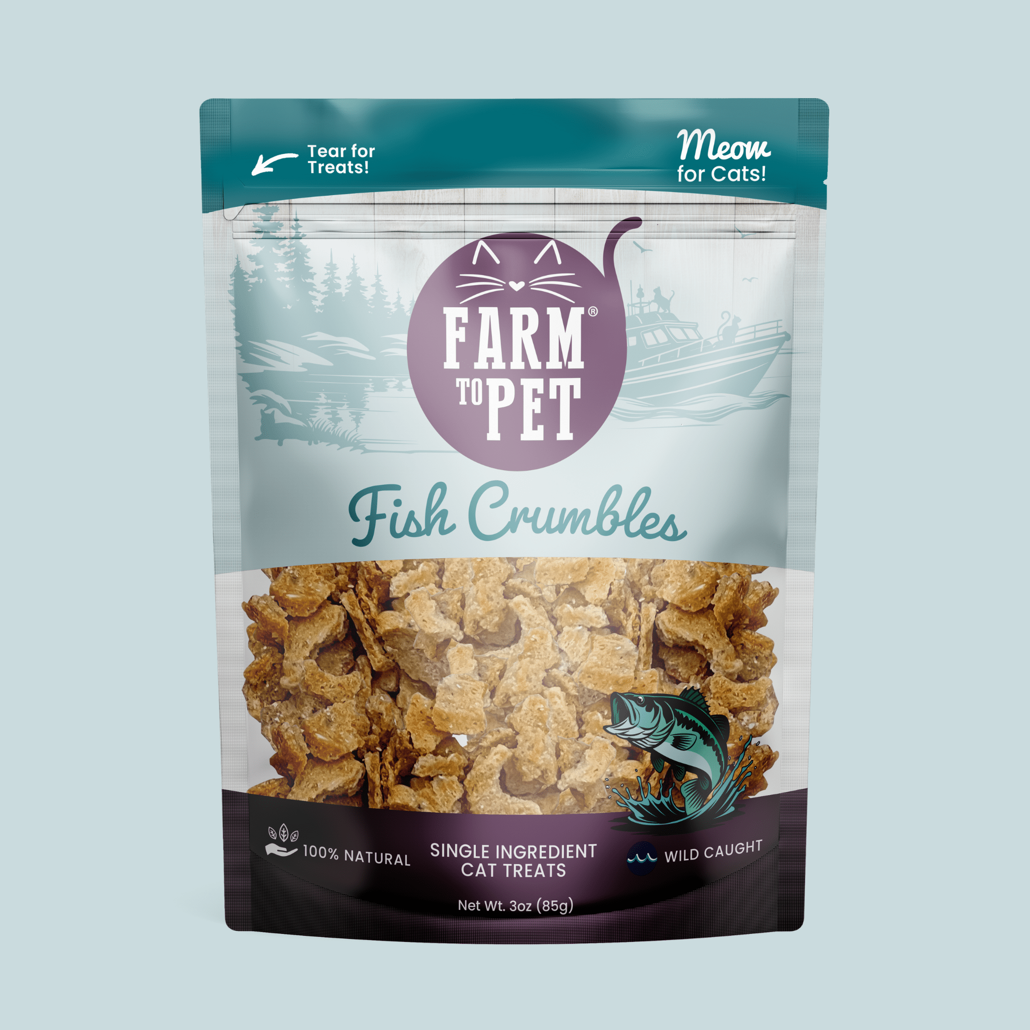 Fish Crumbles for Cats | All - Natural Fish Cat Treats - Boske.store