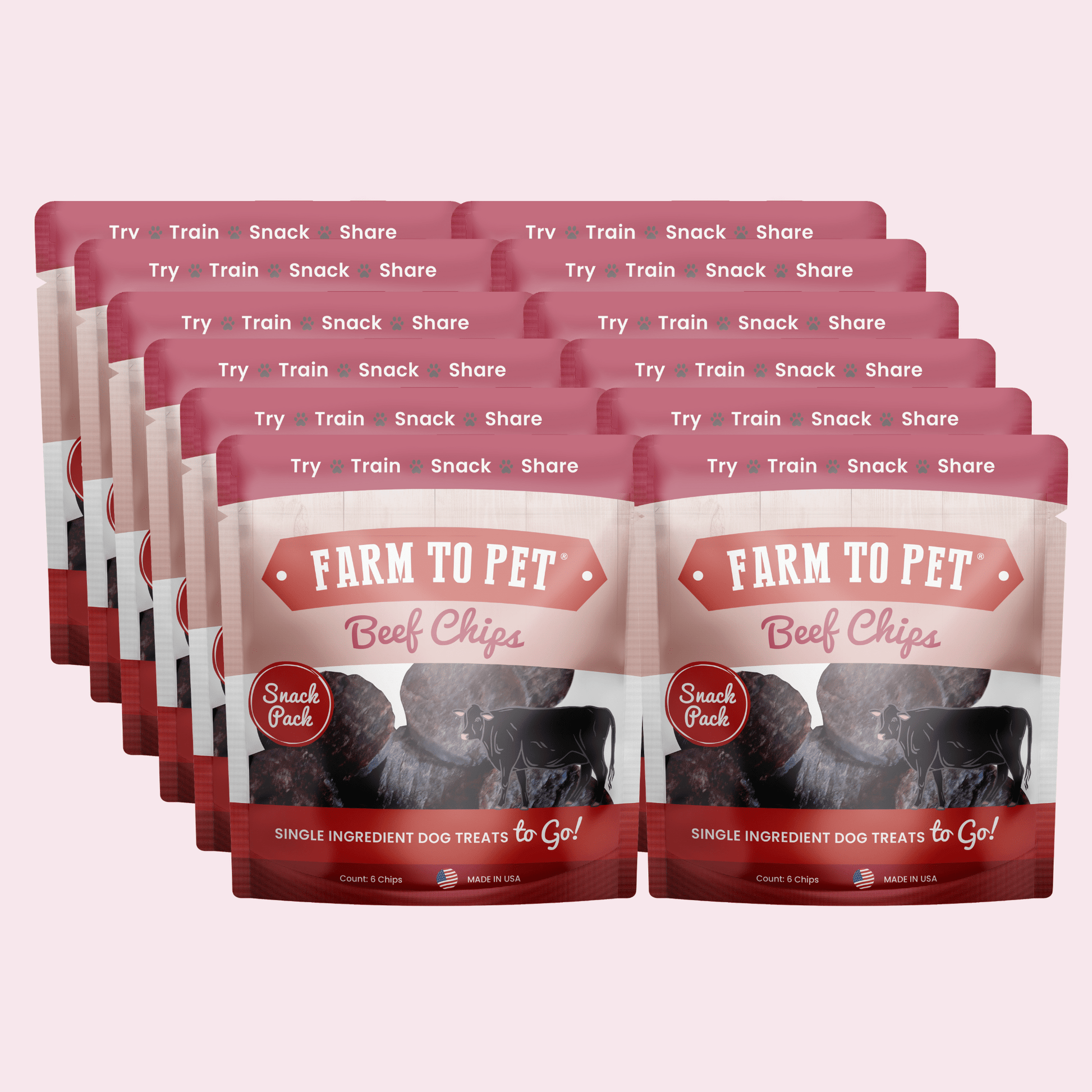 Beef Chips Snack Pack Bundles | Dog Treats for Training & Travel - Boske.store
